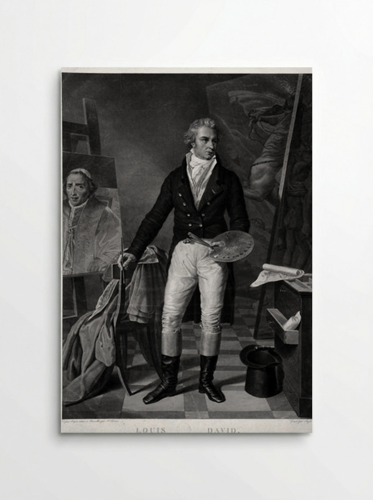Self-Portrait in his Studio - Jacques-Louis David - Poster