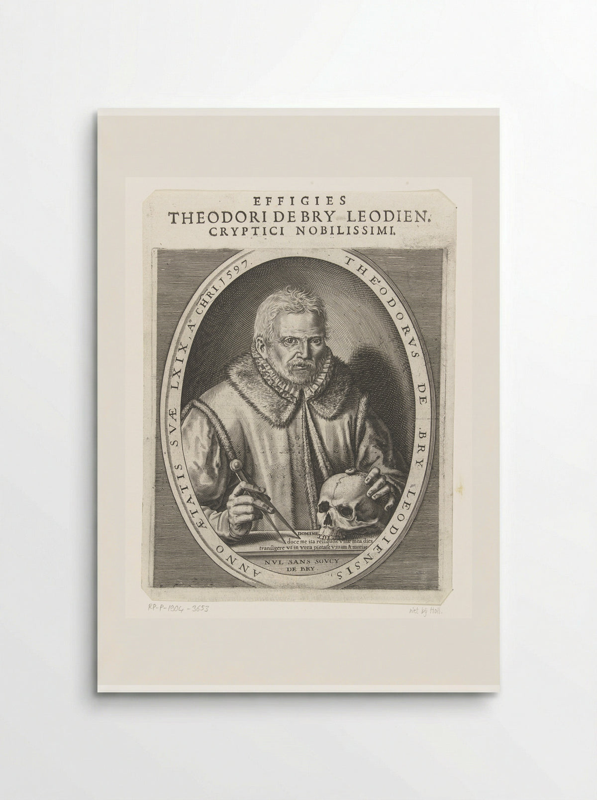 Self-Portrait of Theodor de Bry - Theodor de Bry - Poster
