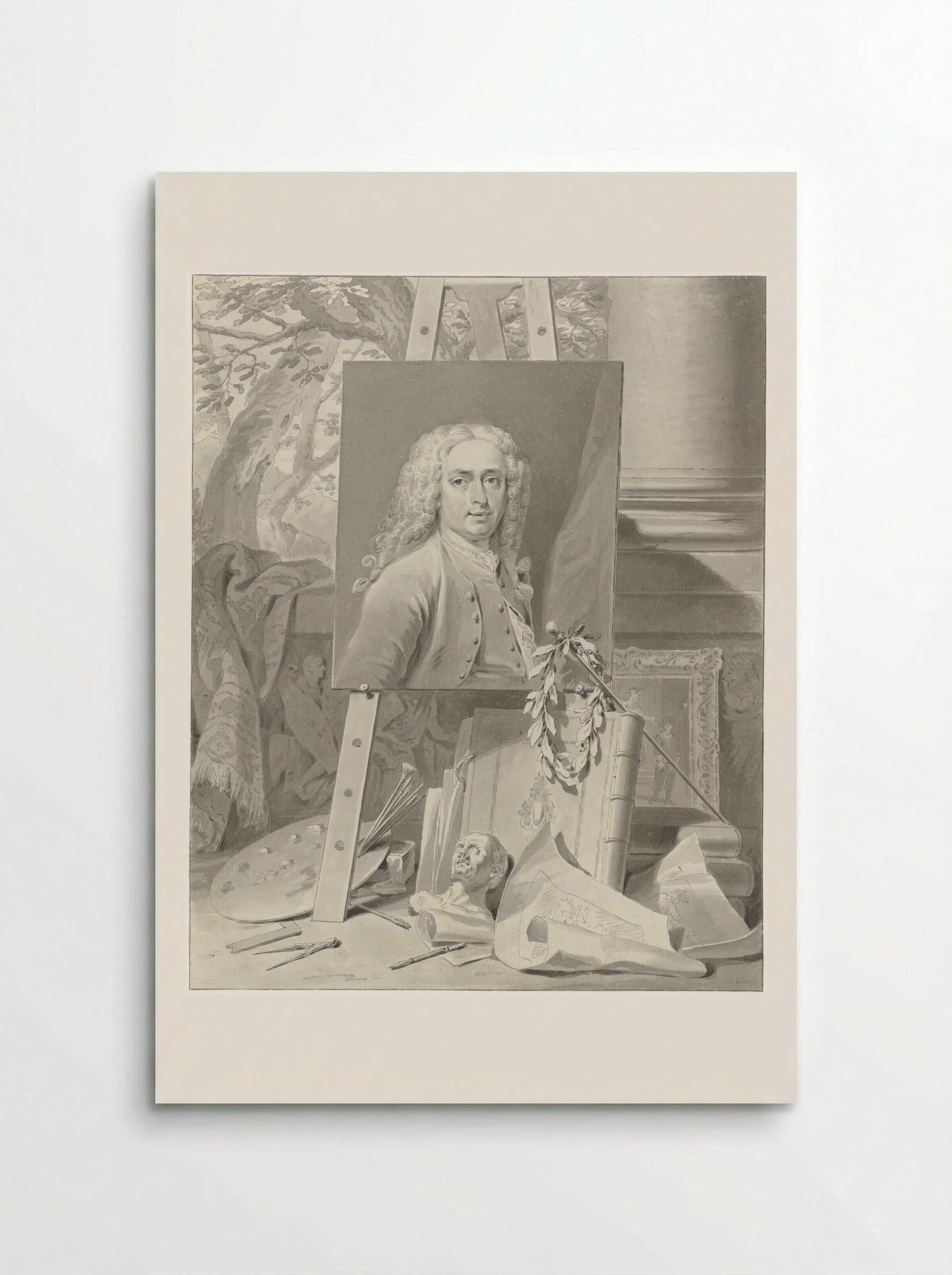 Self-Portrait on an Easel - Cornelis Troost - Poster
