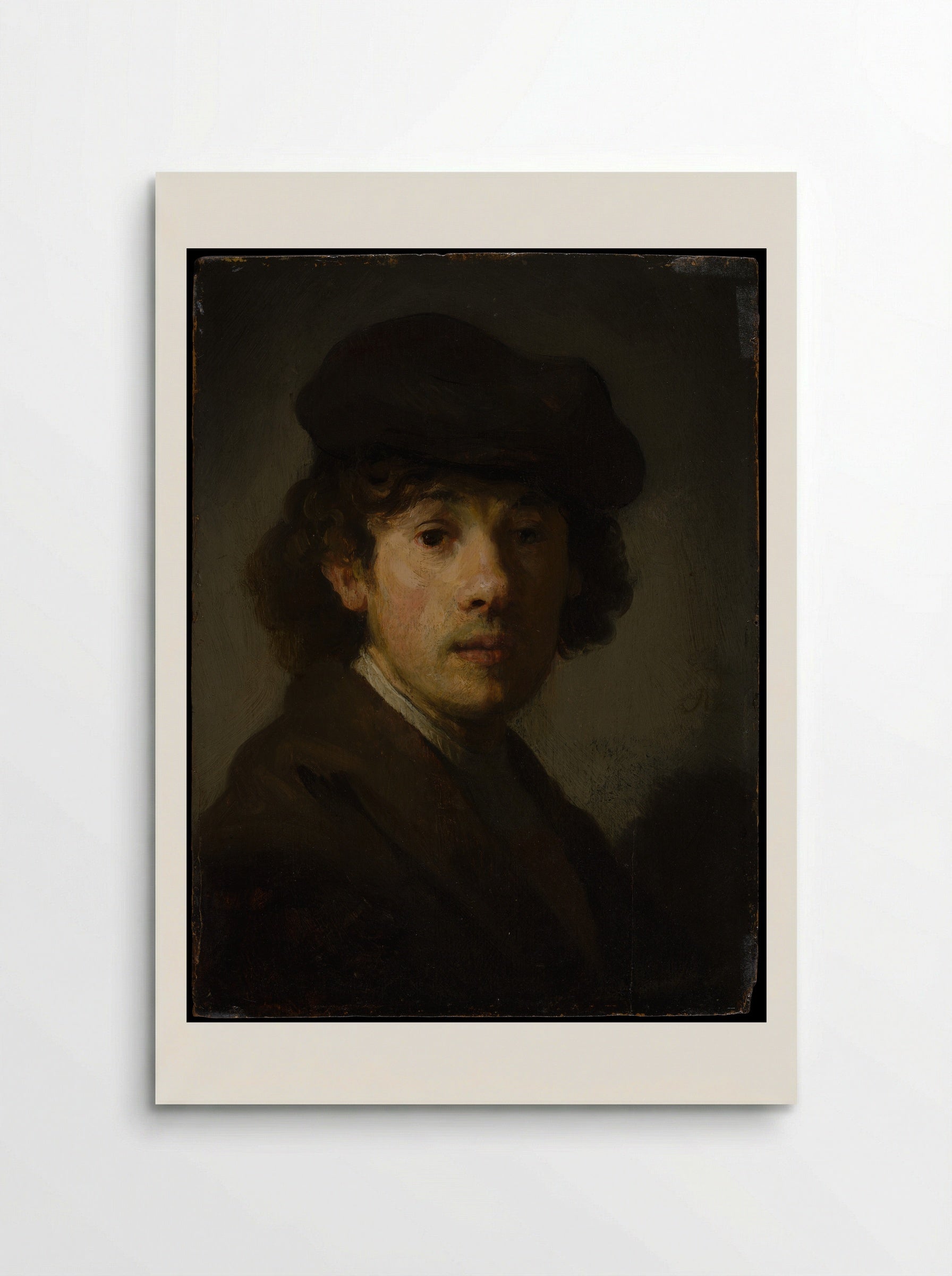 Self-Portrait with Beret - Rembrandt van Rijn - Poster