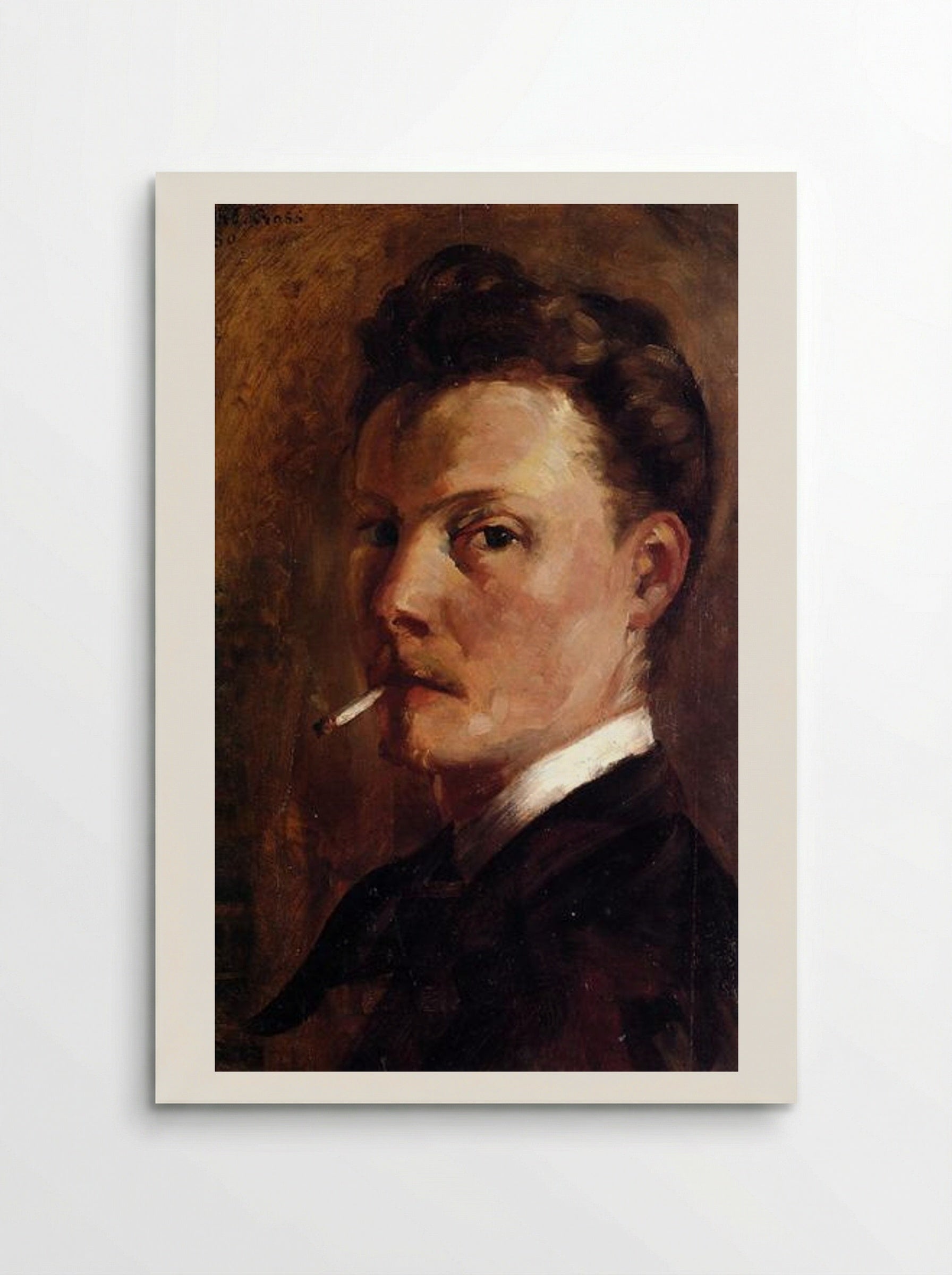 Self-Portrait with Cigarette - Henri-Edmond Cross - Poster