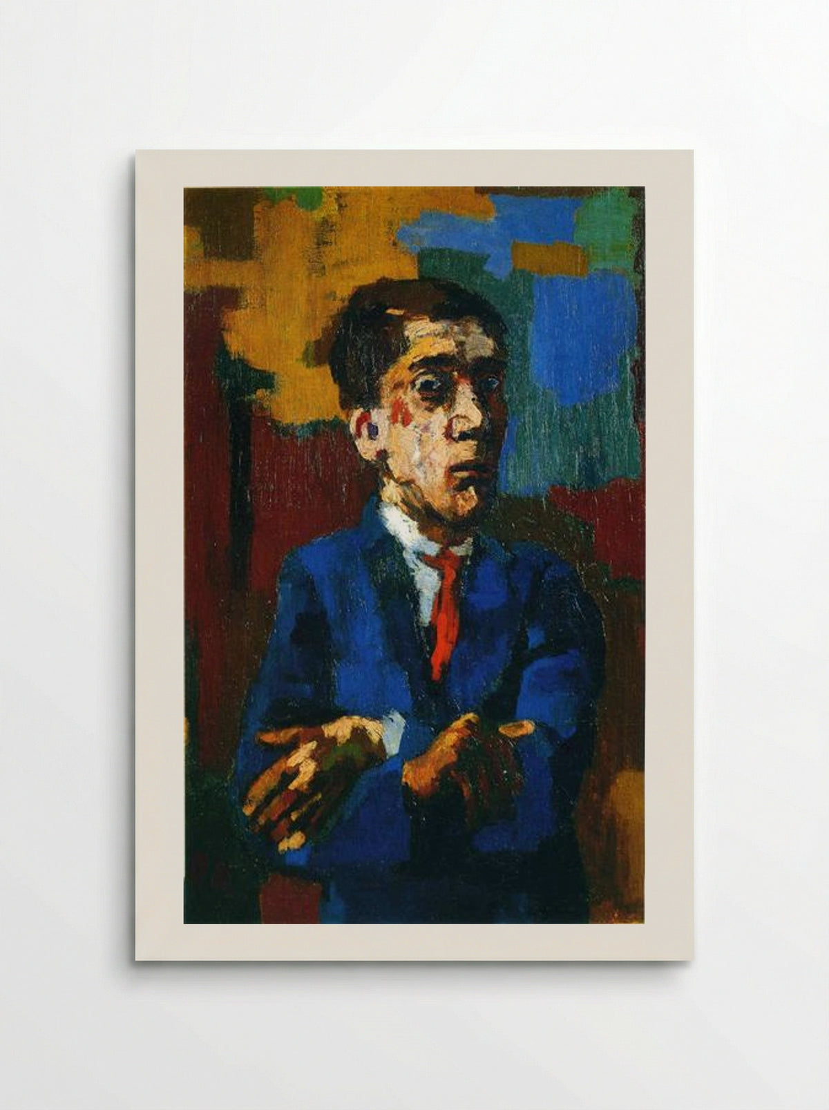 Self Portrait with Crossed Arms - Oskar Kokoschka - Poster