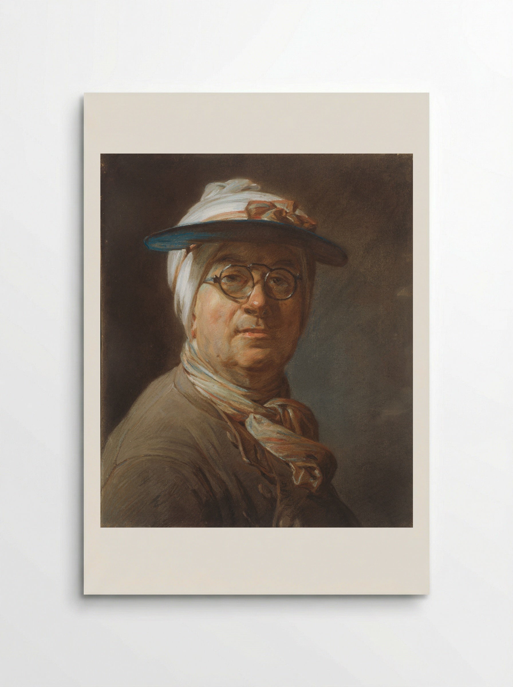 Self-Portrait with Eyeshade - Jean-Baptiste-Siméon Chardin - Poster