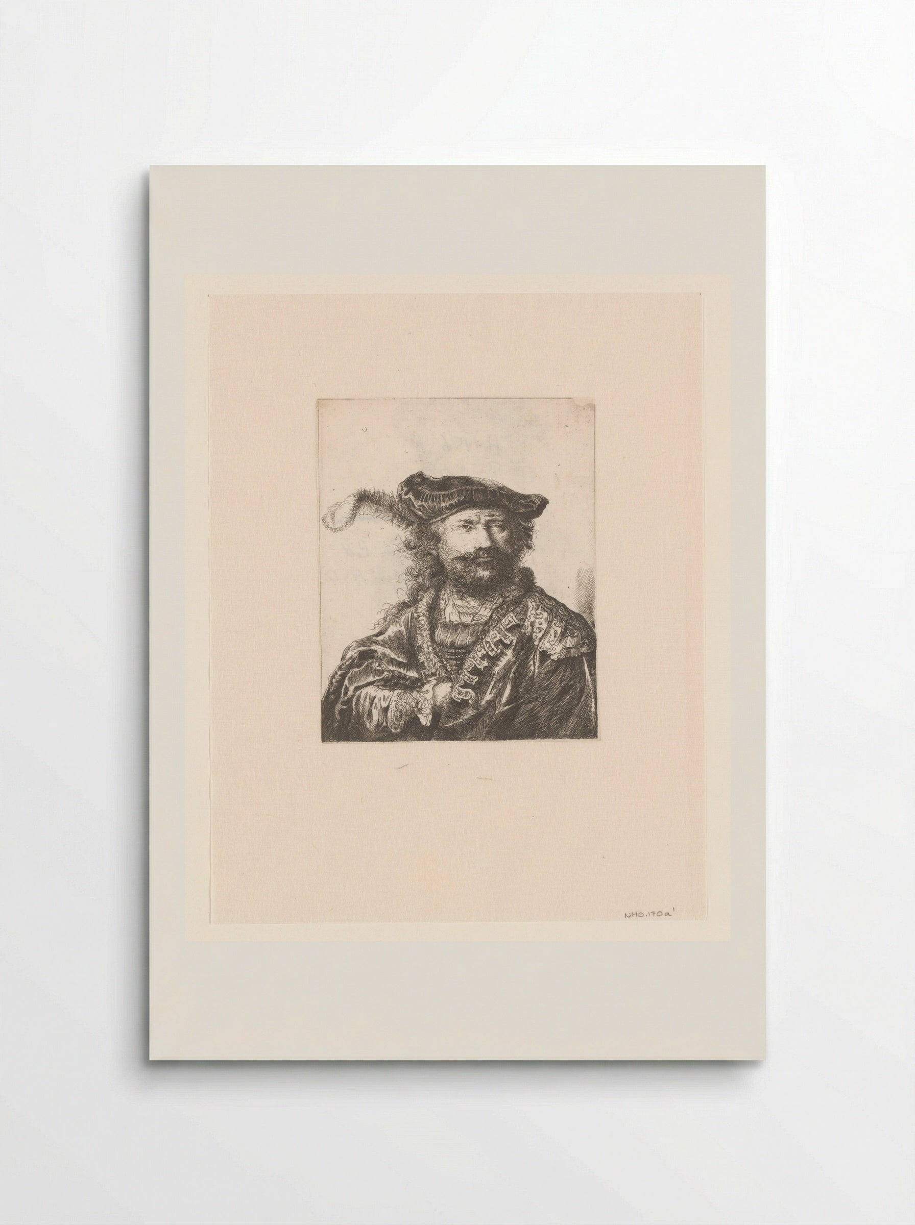 Self-Portrait with Plumed Velvet Beret - Constantino Cumano - Poster