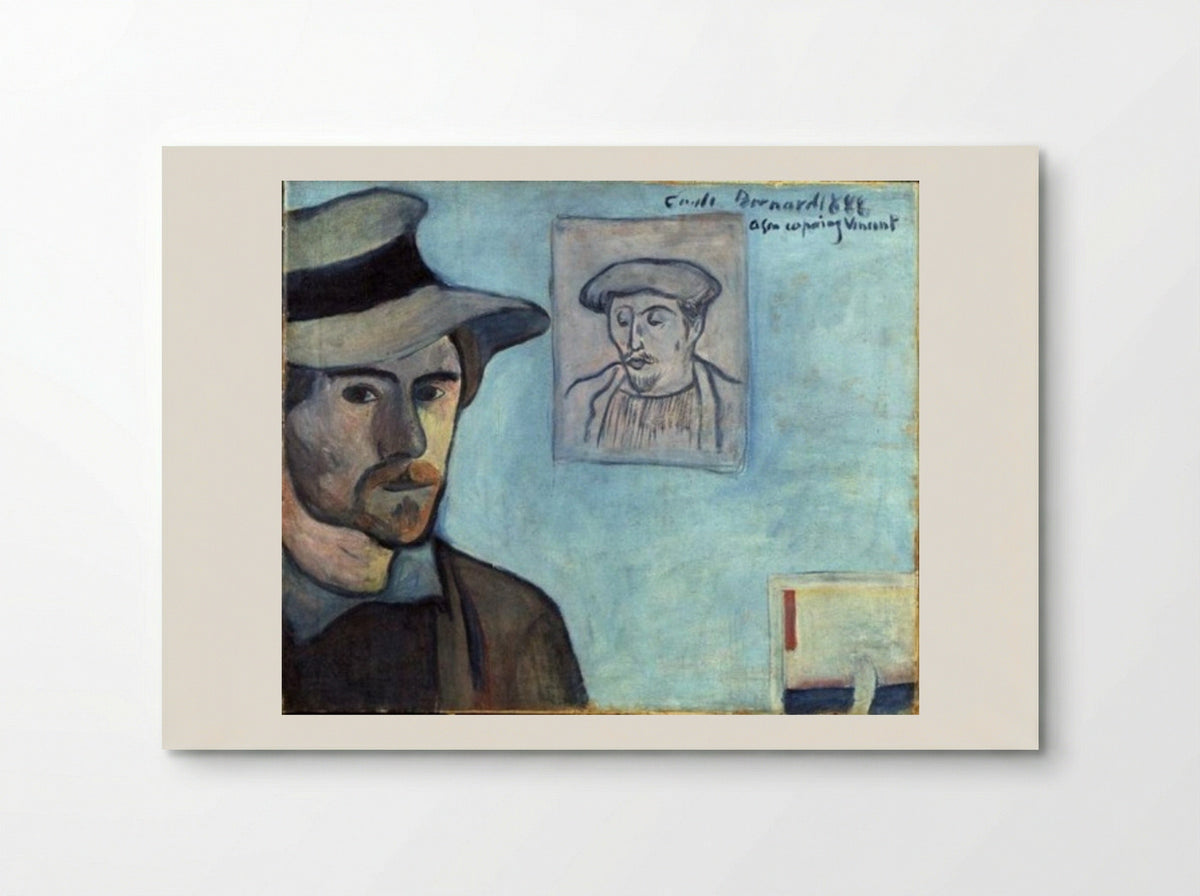 Self-Portrait with Portrait of Gauguin - Emile Bernard - Poster