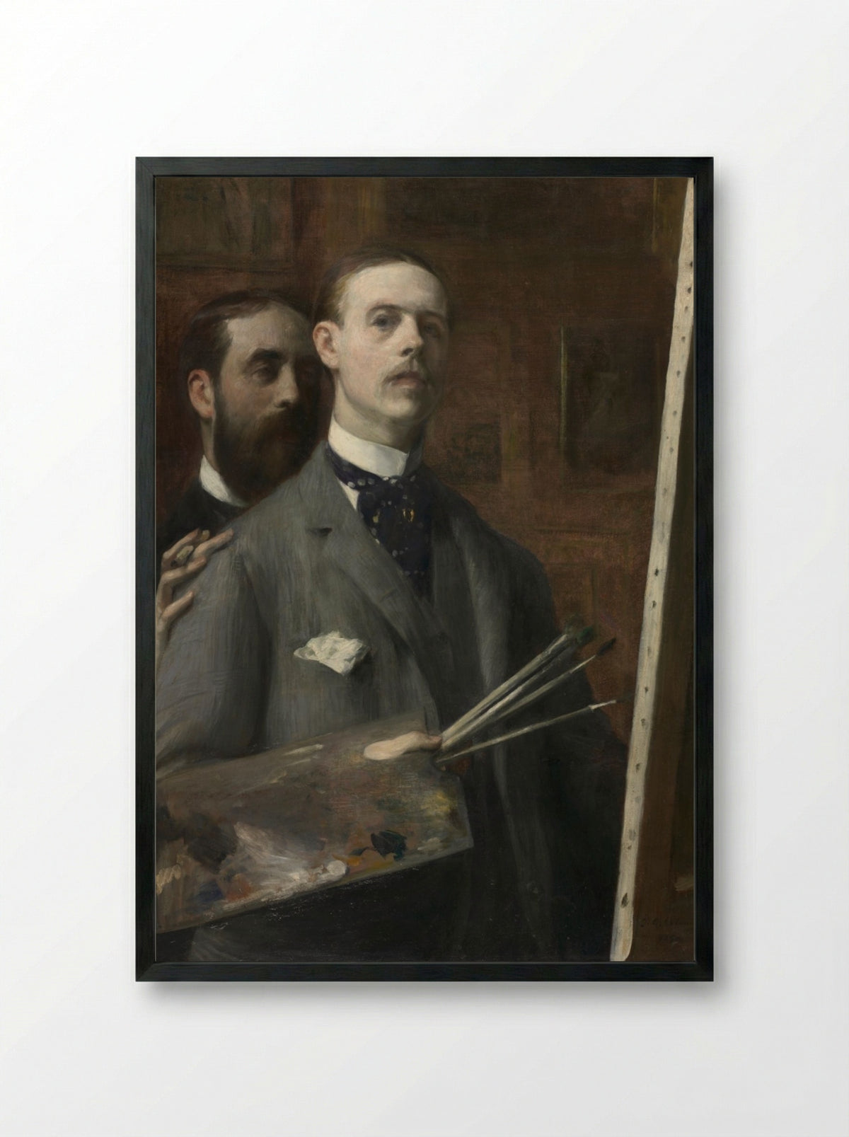Self-Portrait with Raphael de Ochoa - Jacques-Émile Blanche - Framed Print Black