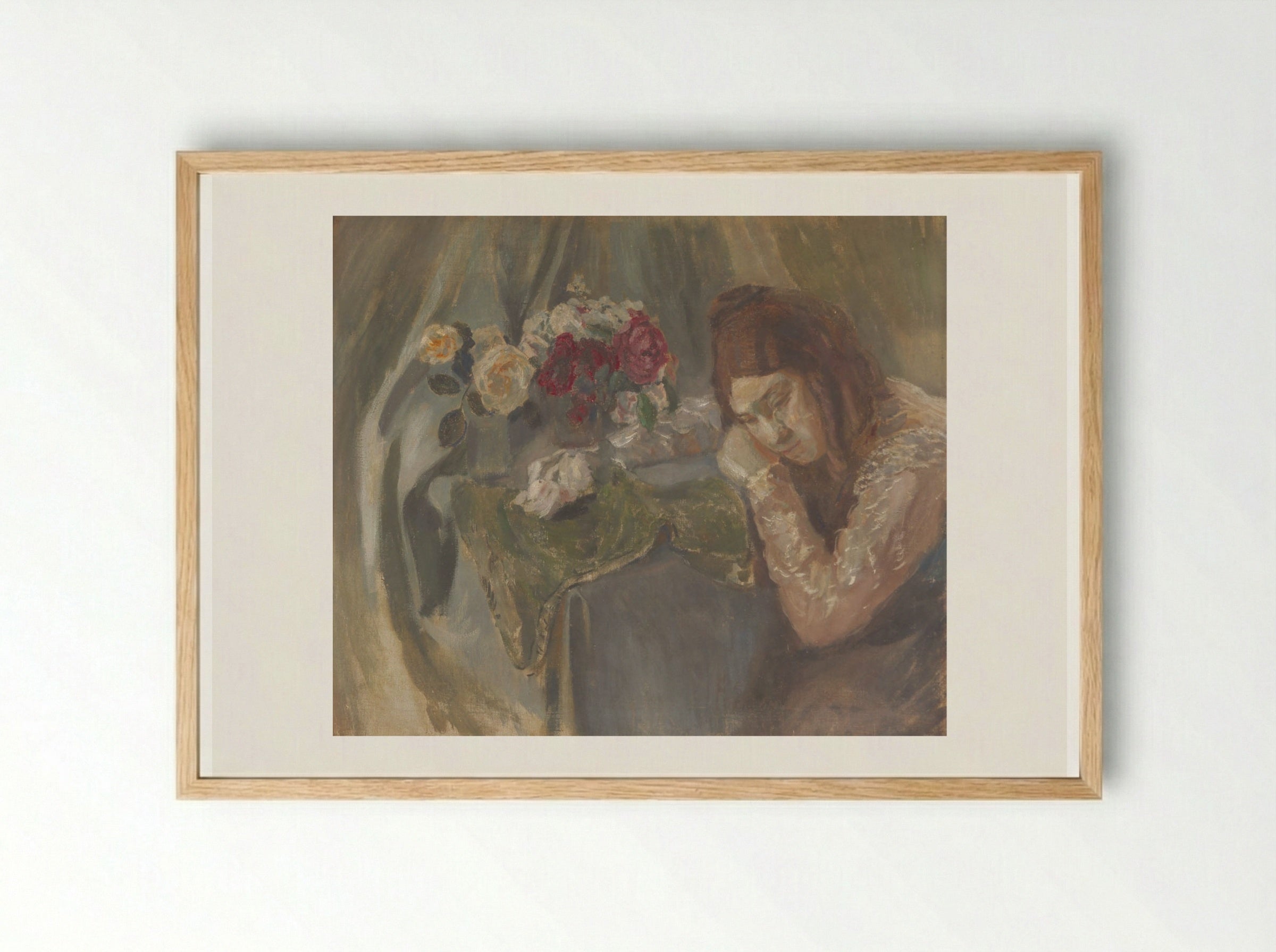 Self Portrait with Sister - Victor Borisov-Musatov - Framed Print Wood