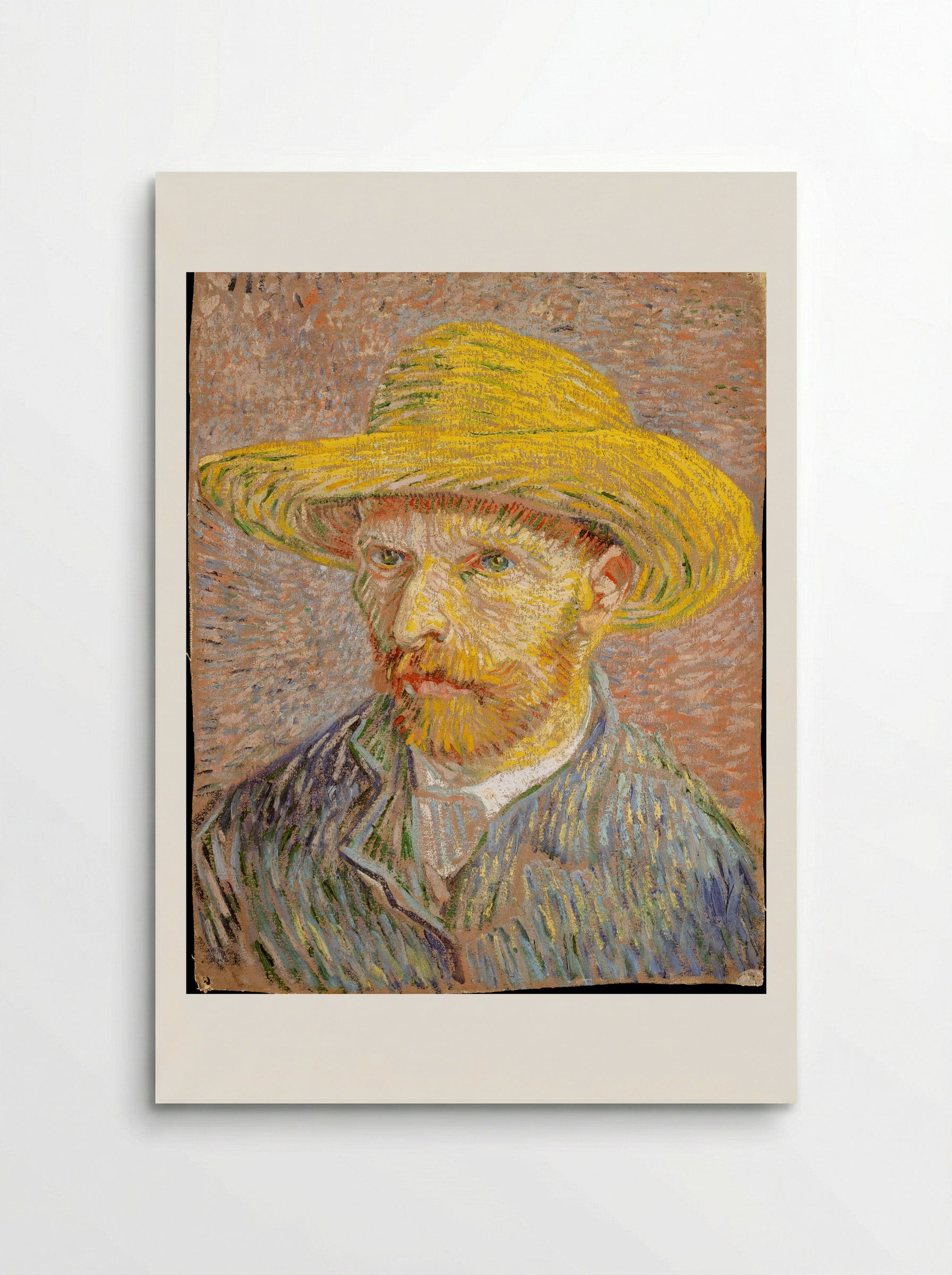 Self-Portrait with a Straw Hat - Vincent van Gogh - Poster