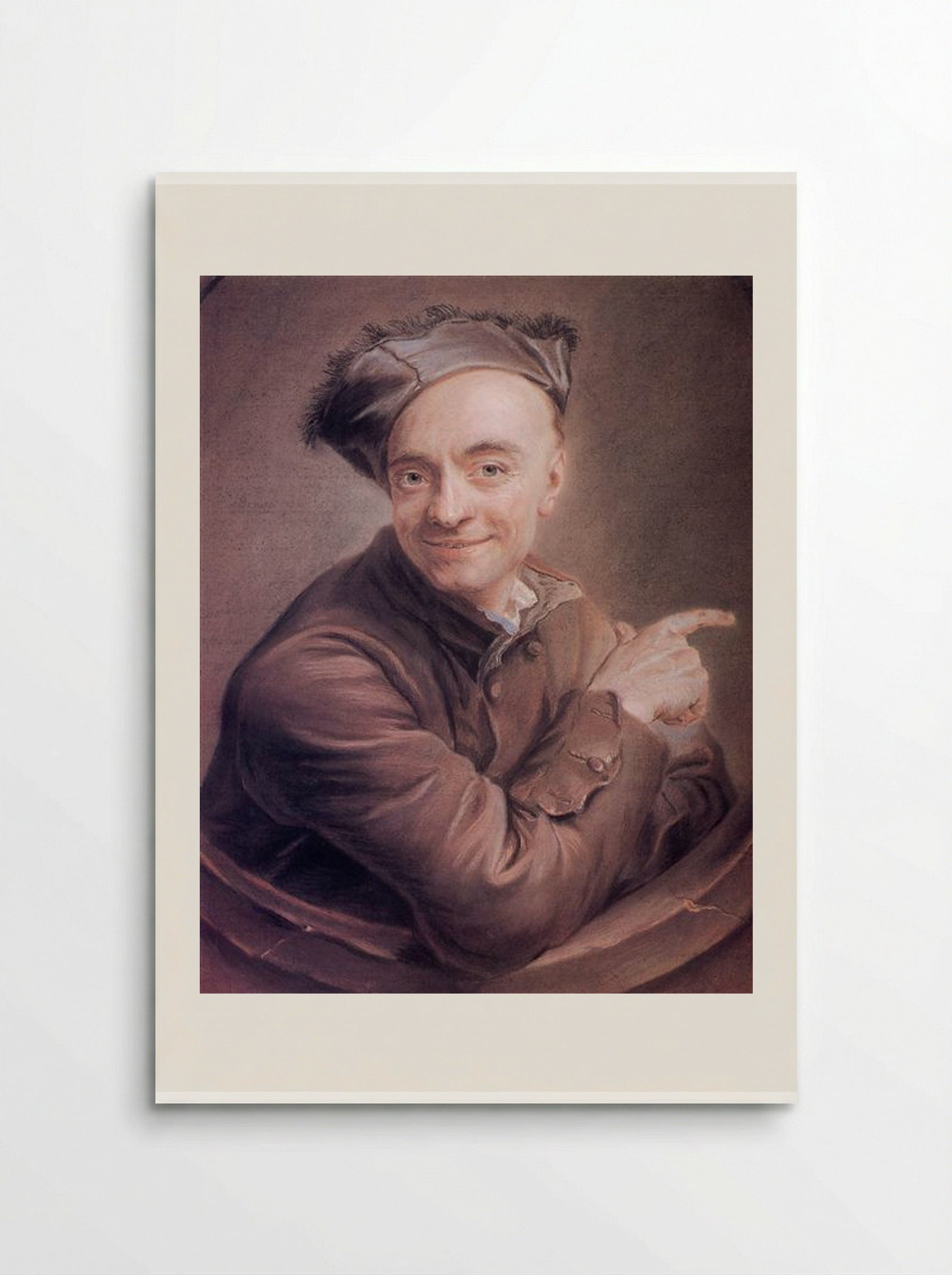 Self-Portrait with the bull's-eye - Maurice Quentin de La Tour - Poster