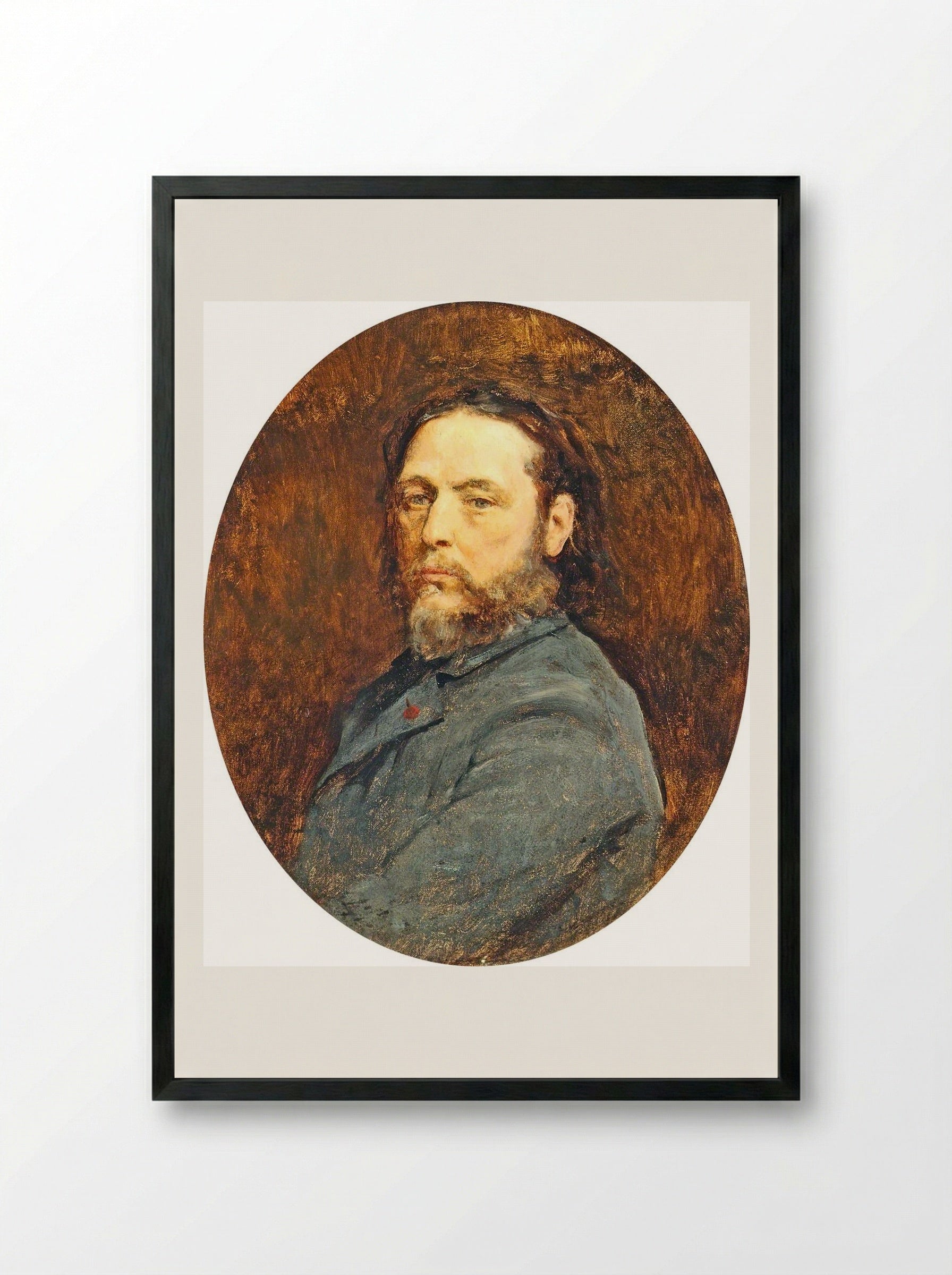 Self Portrait - Jules Breton - Framed Print Black