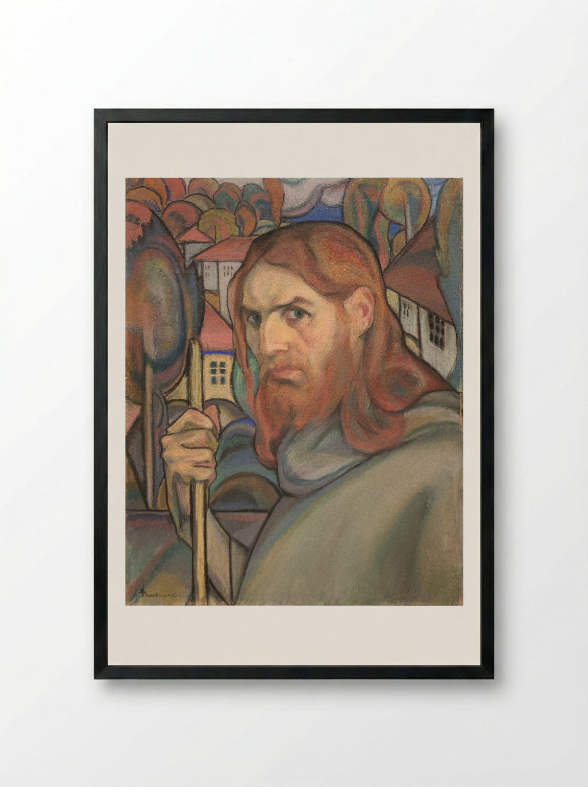 Self-Portrait - Ion Theodorescu-Sion - Framed Print Black