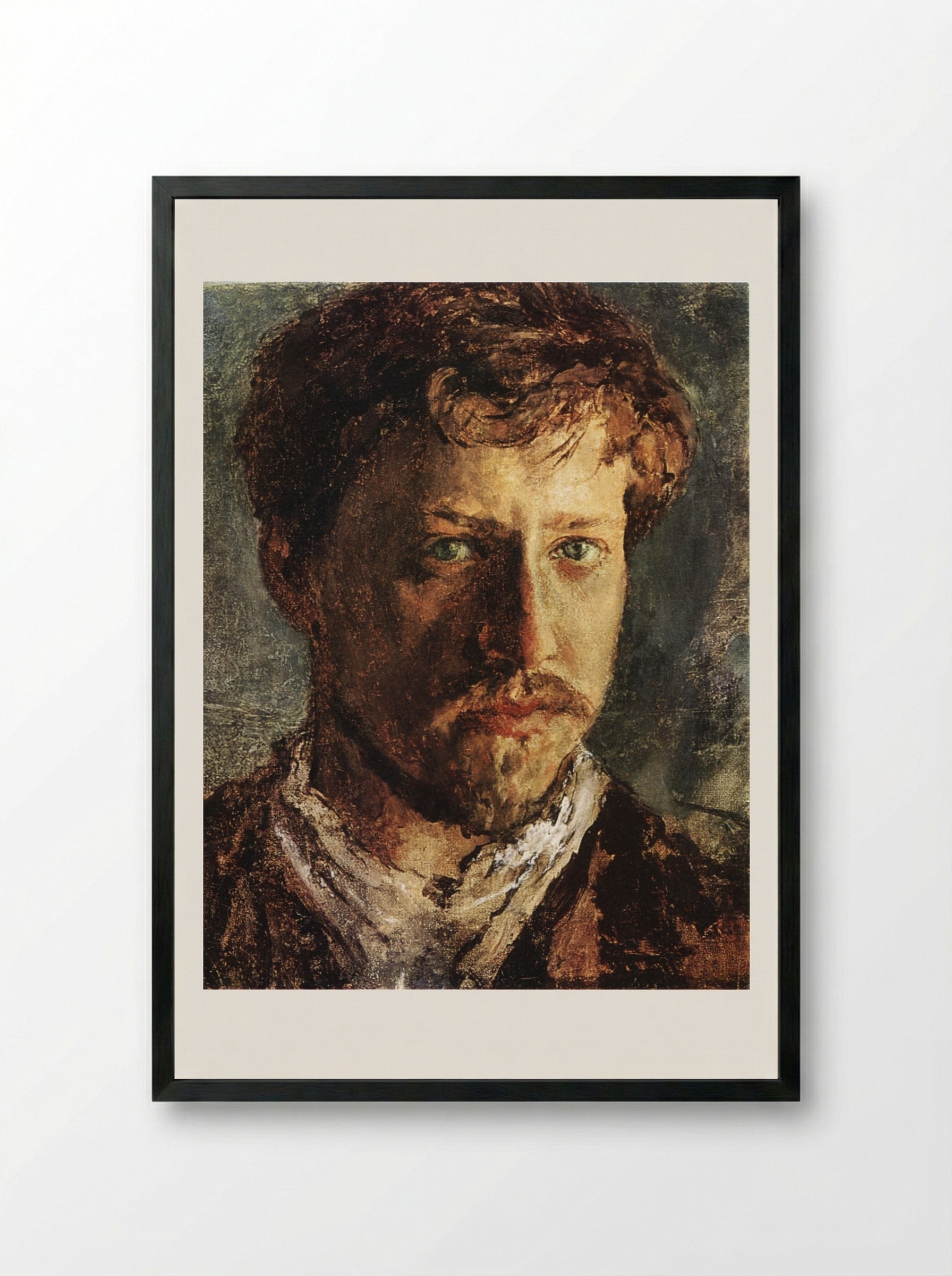 Self-Portrait - Valentin Serov - Framed Print Black
