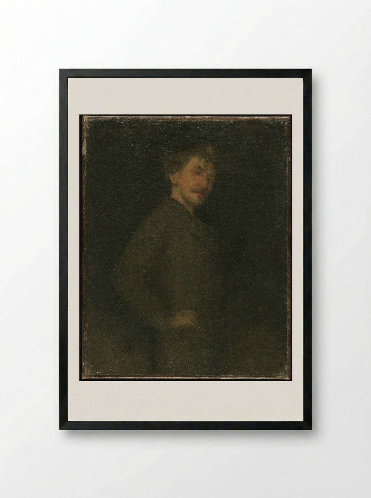 Self-Portrait - James Abbott McNeill Whistler - Framed Print Black