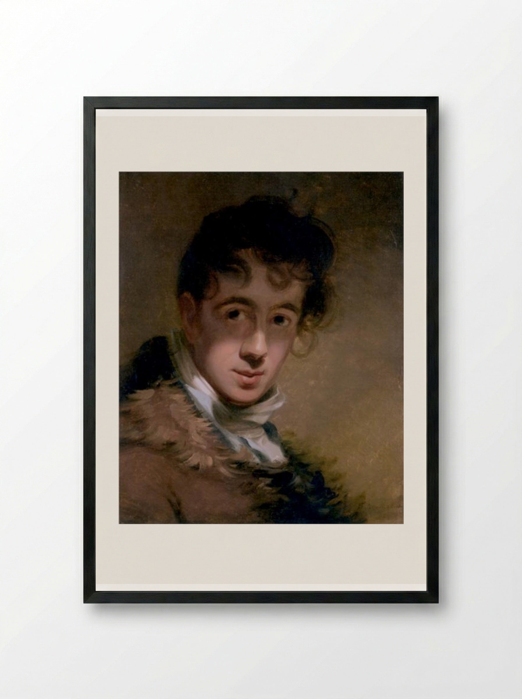 Self-Portrait - Thomas Sully - Framed Print Black