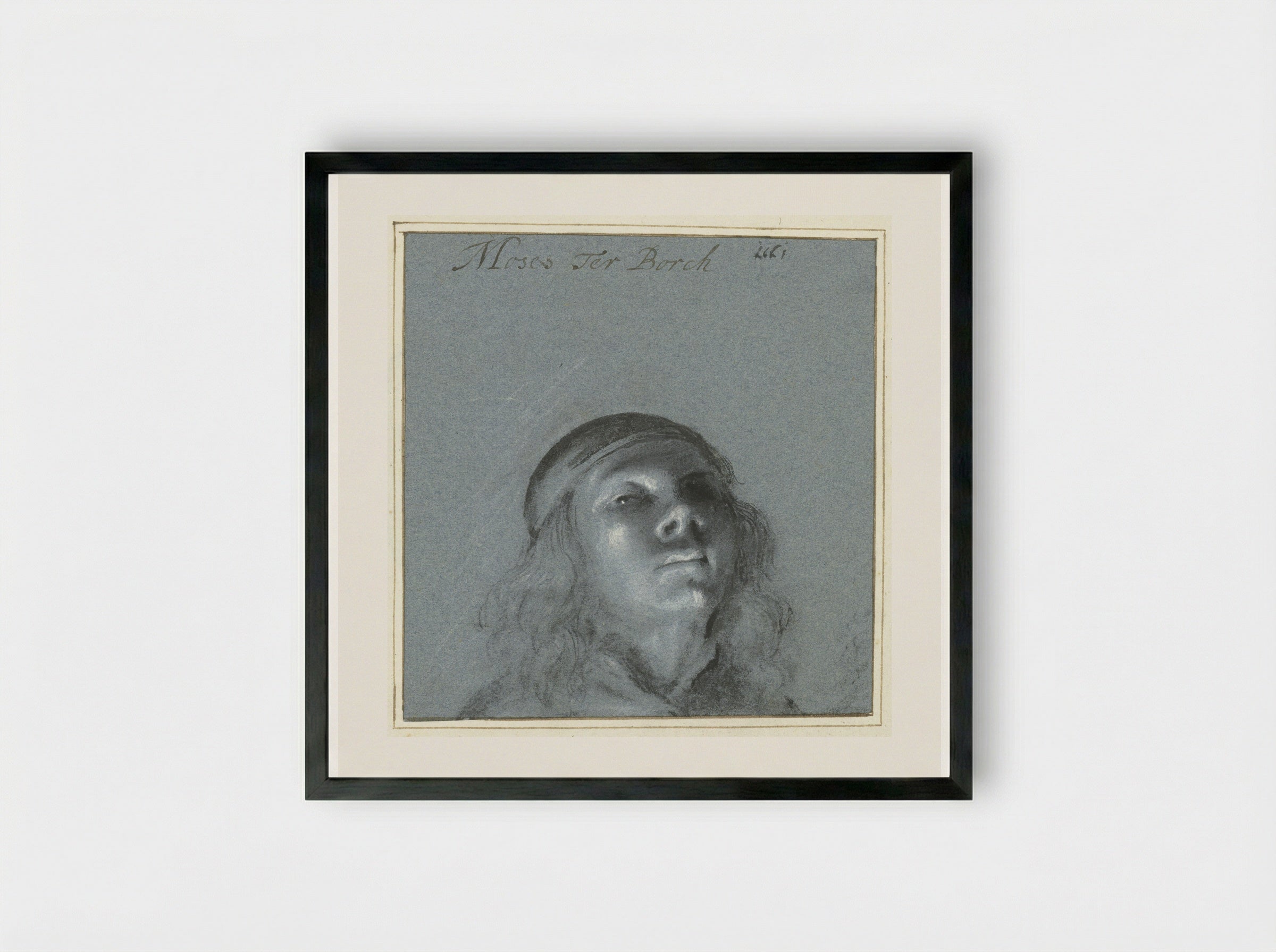 Self-Portrait - Moses ter Borch - Framed Print Black