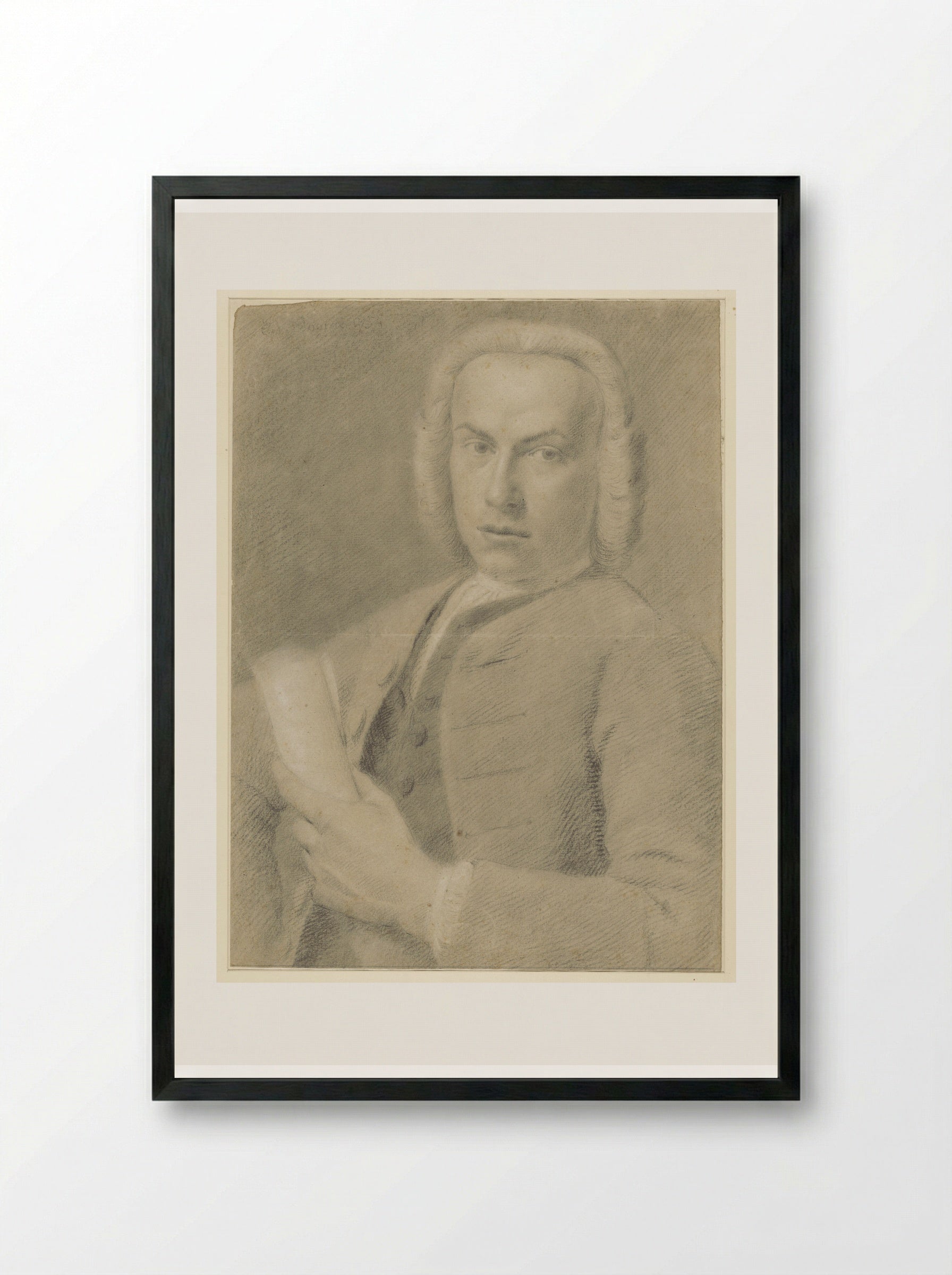 Self-Portrait - Cornelis van Noorde - Framed Print Black