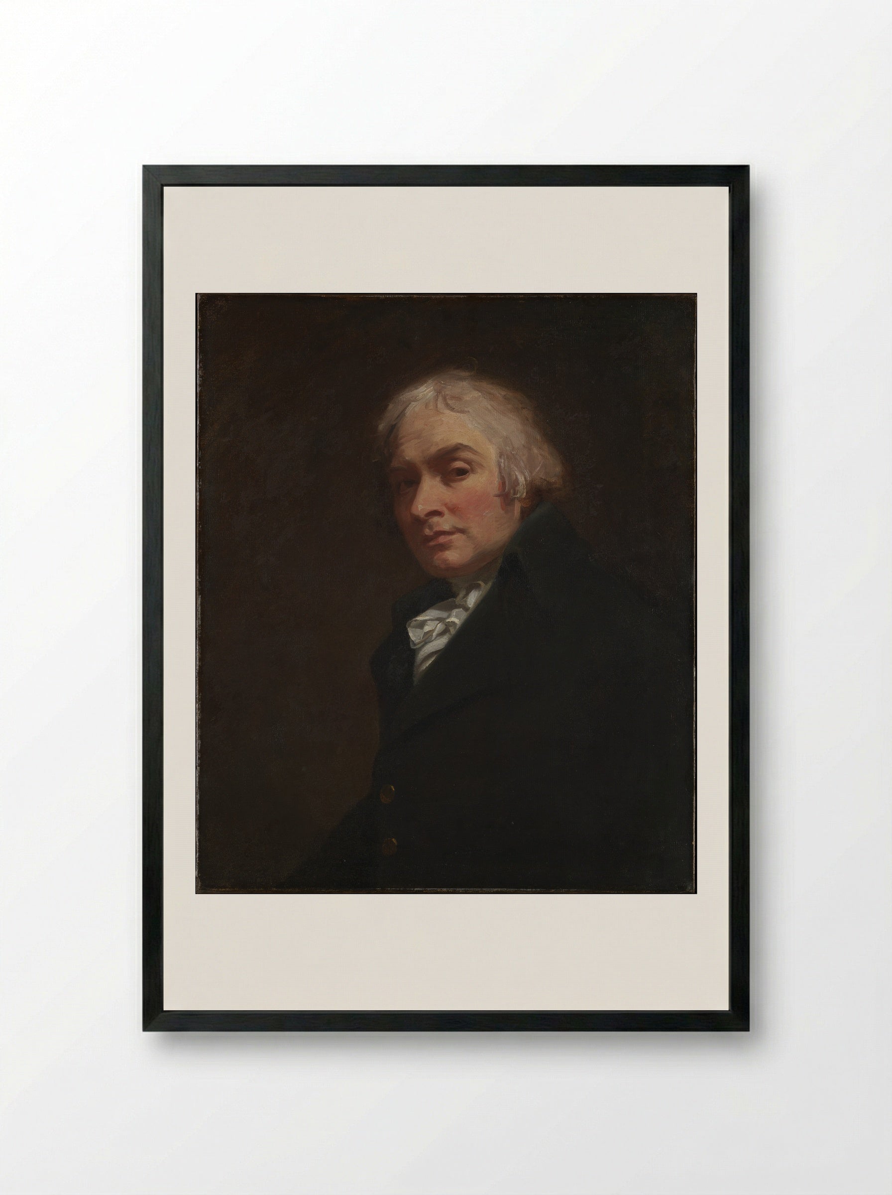 Self-Portrait - George Romney - Framed Print Black