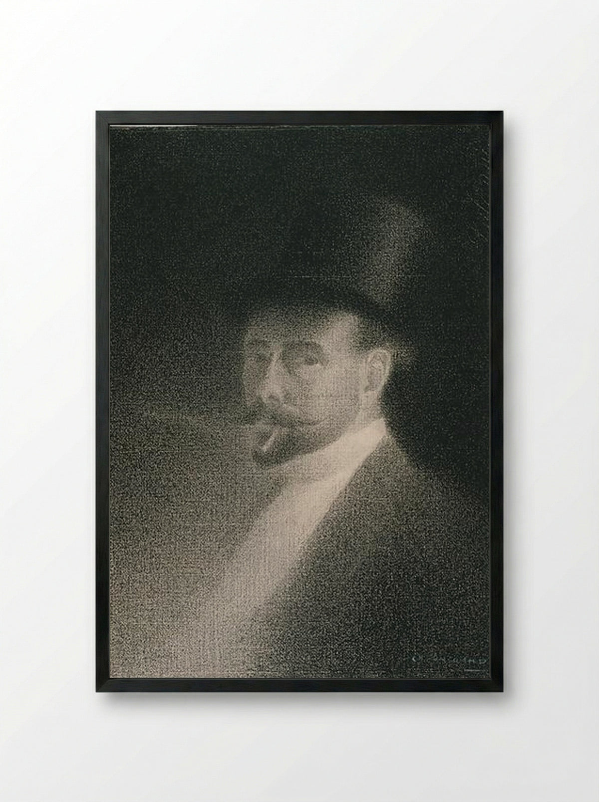 Self-Portrait - Charles Angrand - Framed Print Black