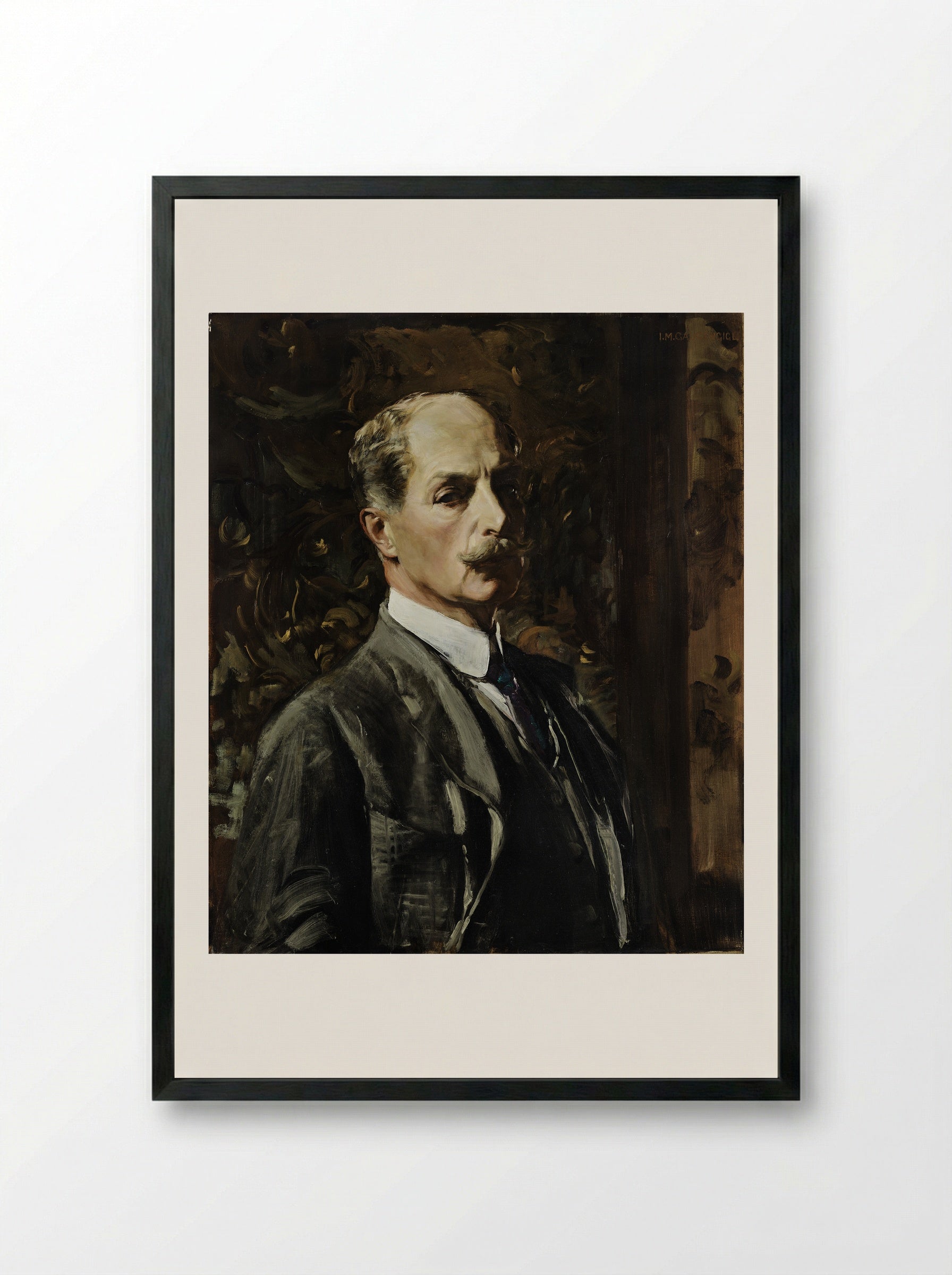 Self-Portrait - Ignaz Marcel Gaugengigl - Framed Print Black