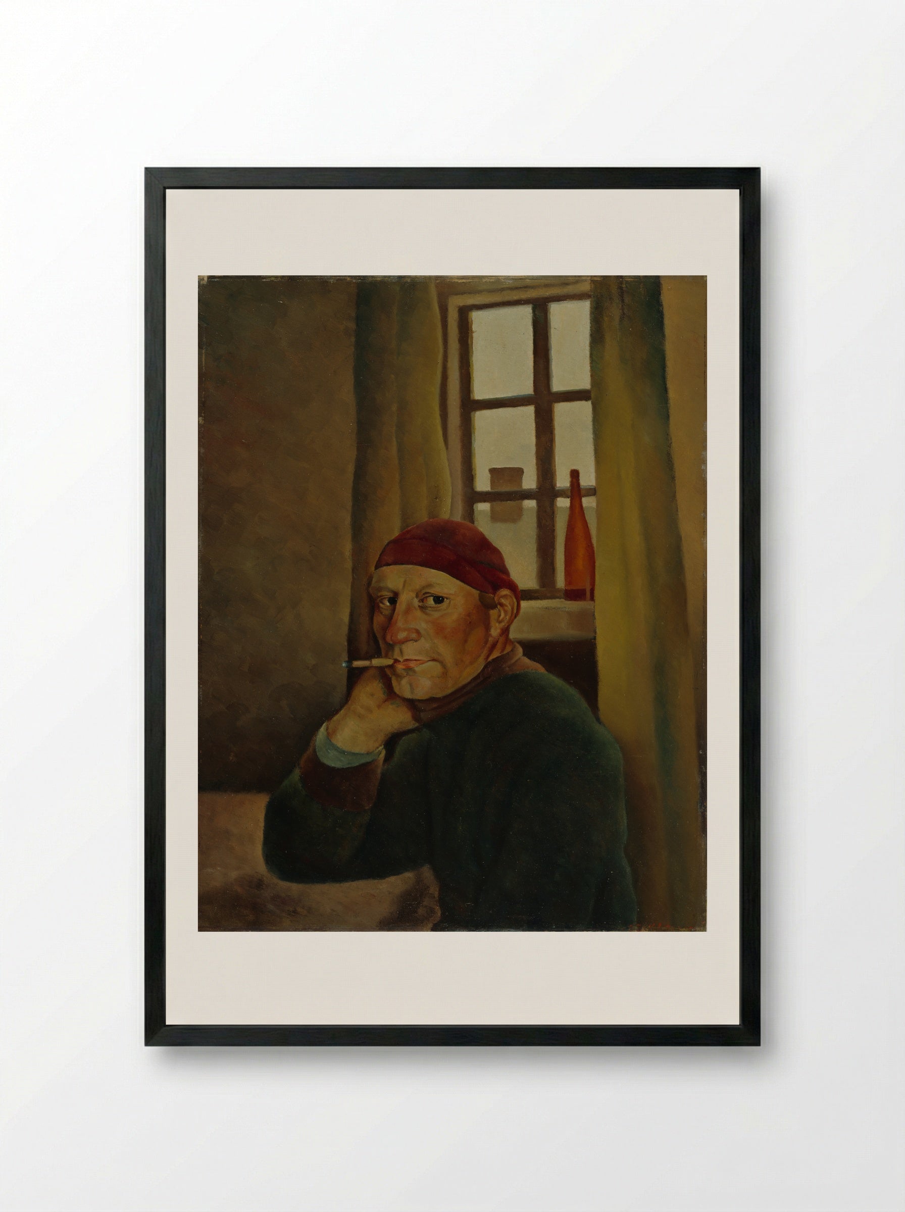 Self-Portrait - Vilho Lampi - Framed Print Black