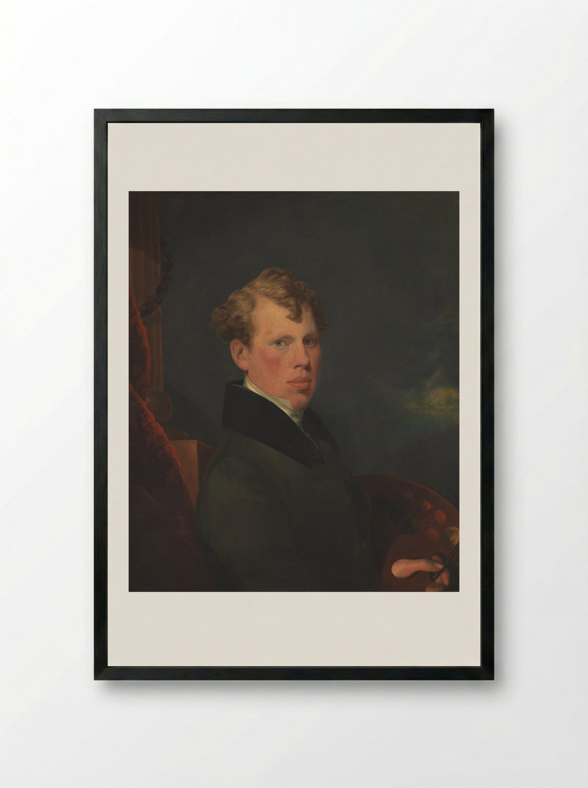 Self-Portrait - George Chinnery - Framed Print Black