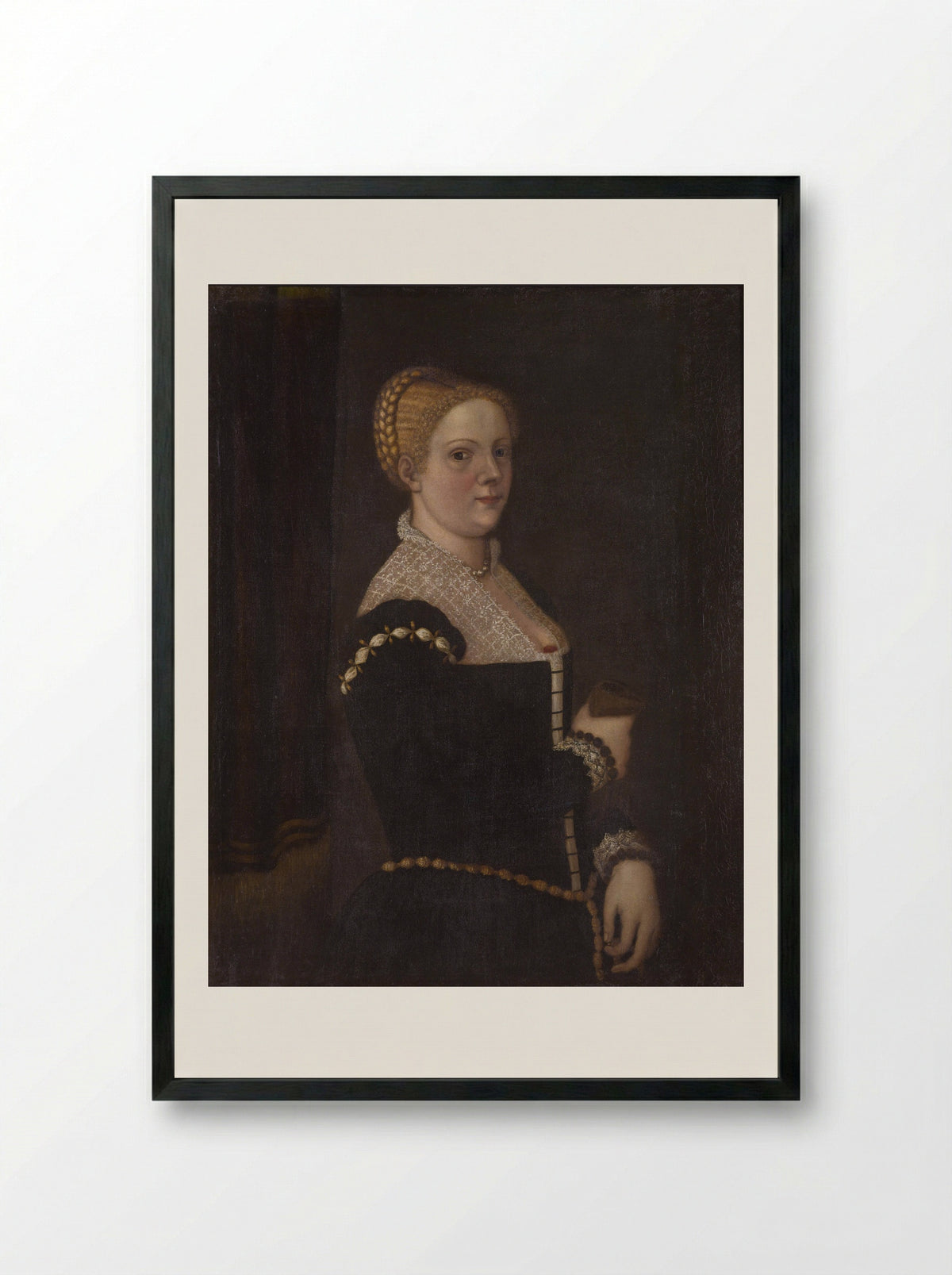 Self-Portrait - Marietta Robusti - Framed Print Black