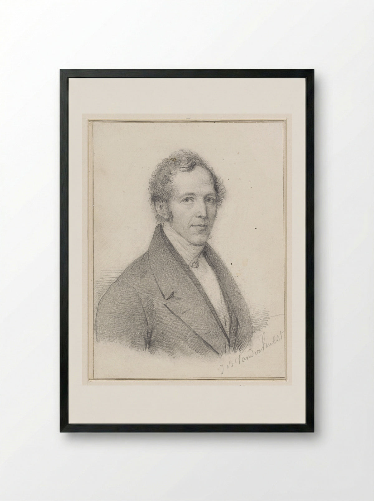 Self-Portrait - Jean-Baptiste Van der Hulst - Framed Print Black