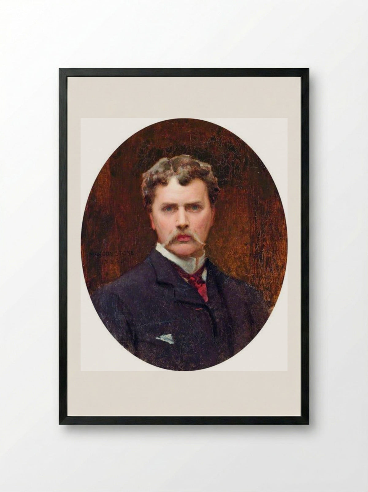 Self Portrait - Marcus Stone - Framed Print Black