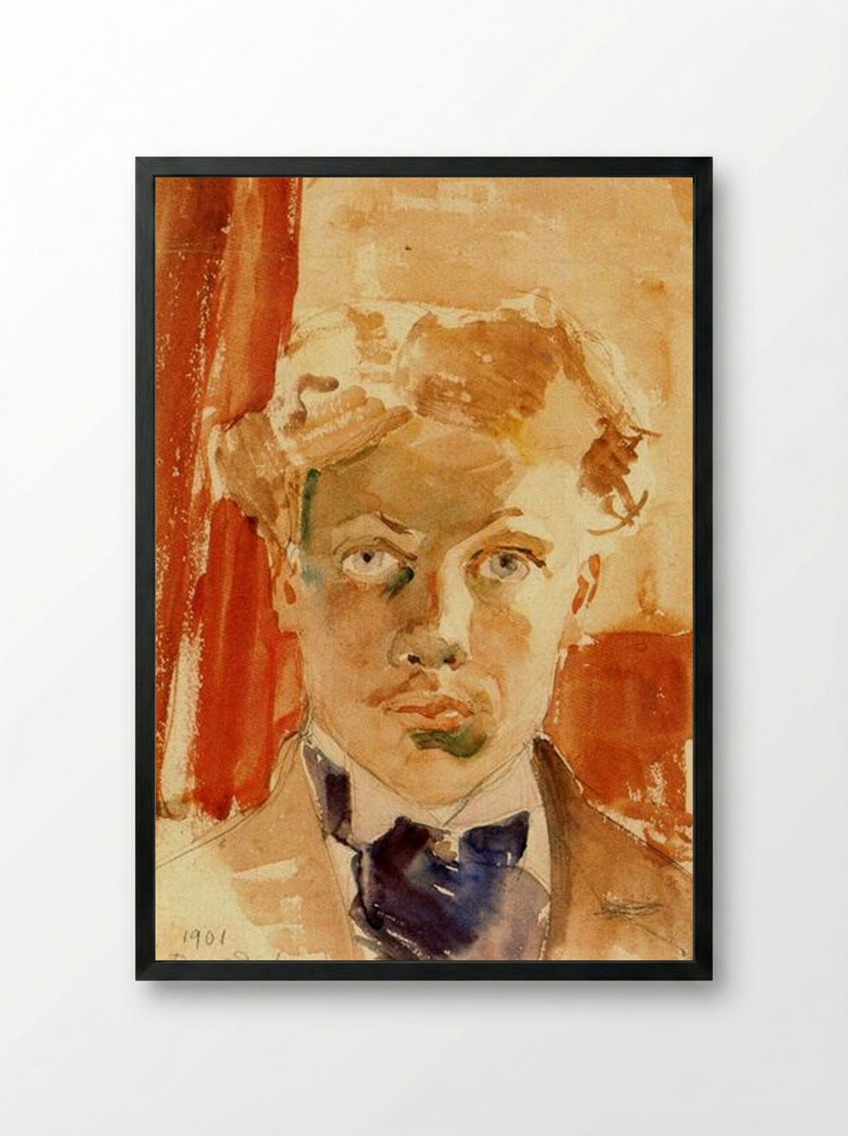 Self-Portrait - Raoul Dufy - Framed Print Black