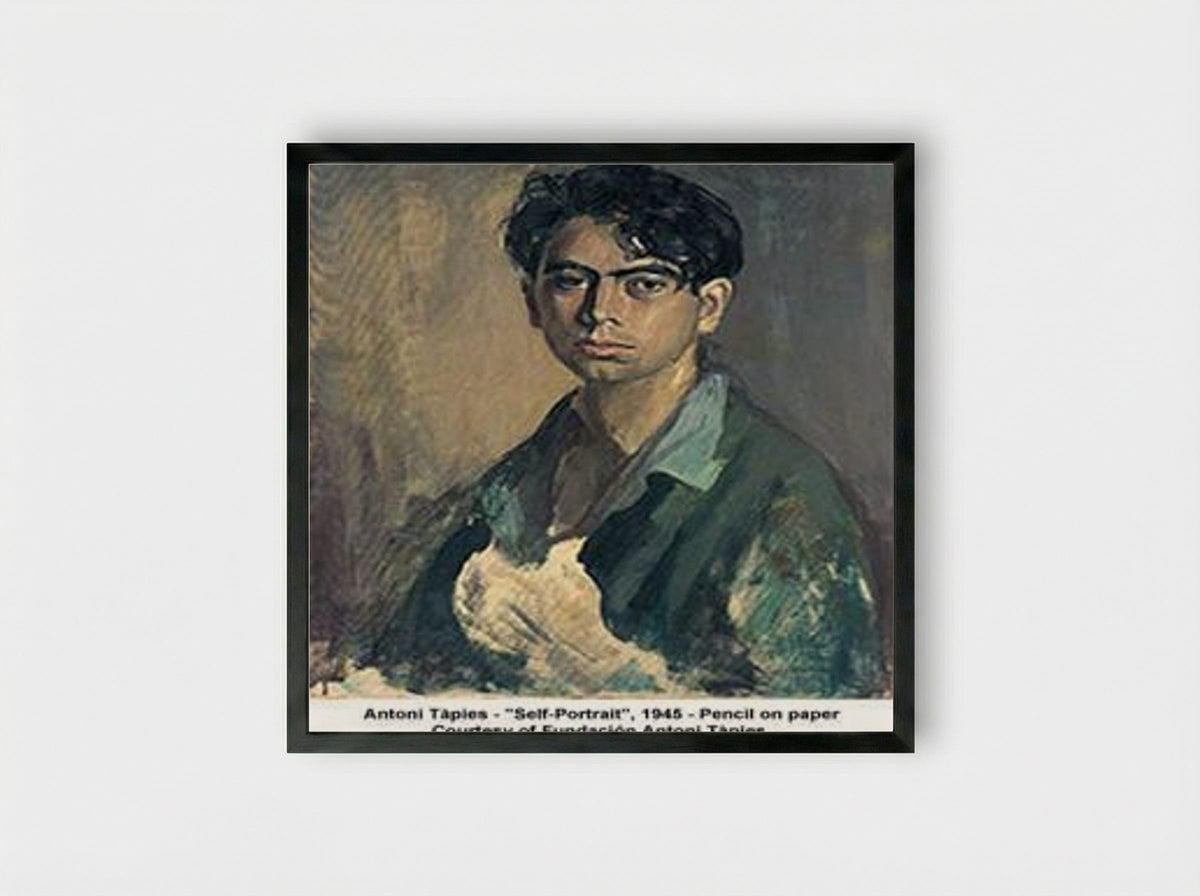 Self-Portrait - Antoni Tàpies - Framed Print Black