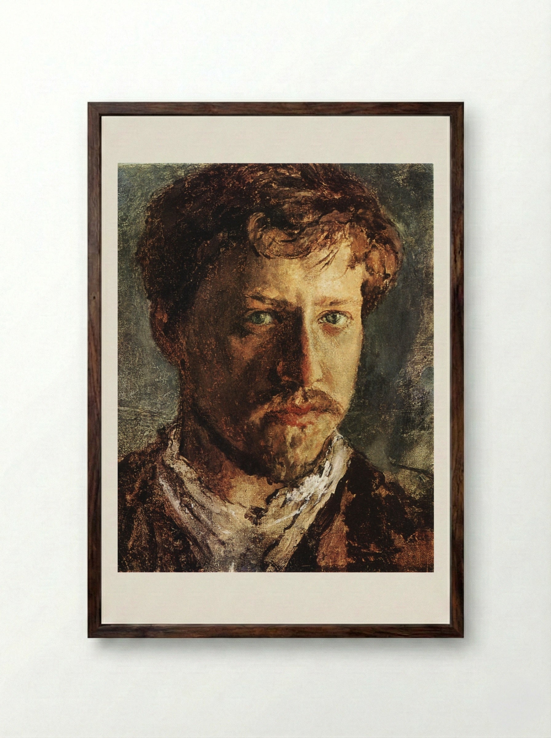 Self-Portrait - Valentin Serov - Framed Print Dark Wood