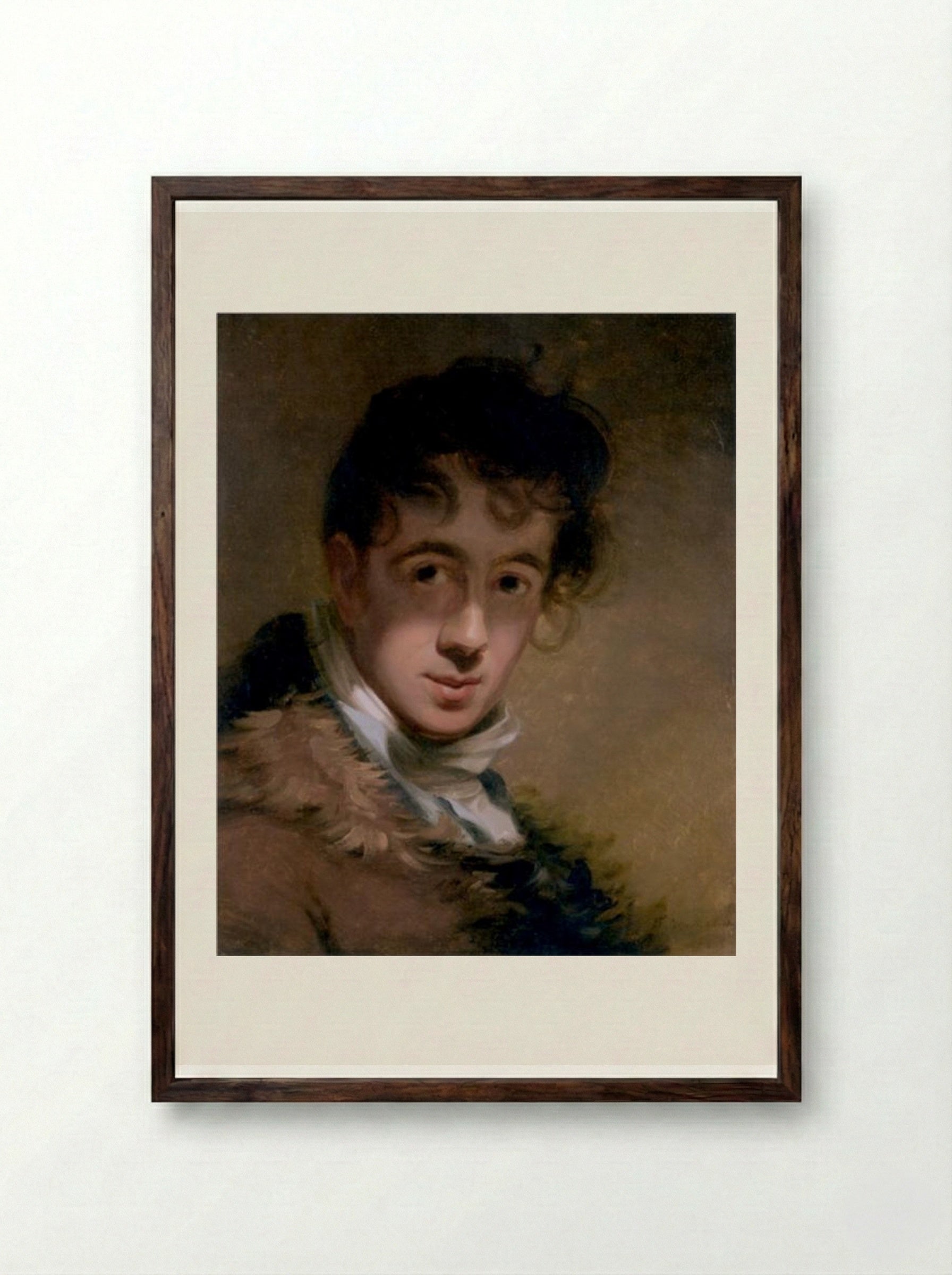 Self-Portrait - Thomas Sully - Framed Print Dark Wood