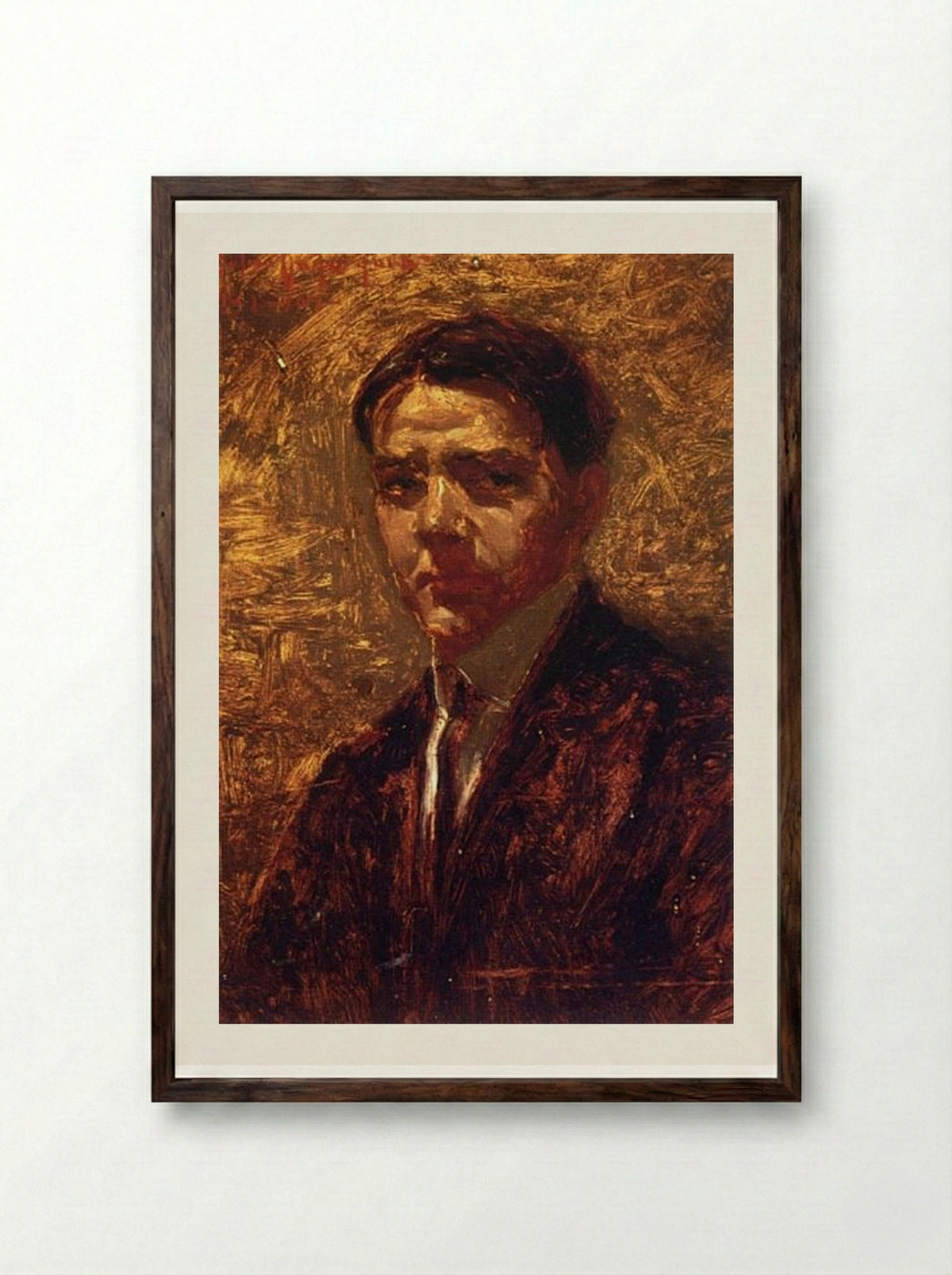 Self Portrait - Robert Julian Onderdonk - Framed Print Dark Wood