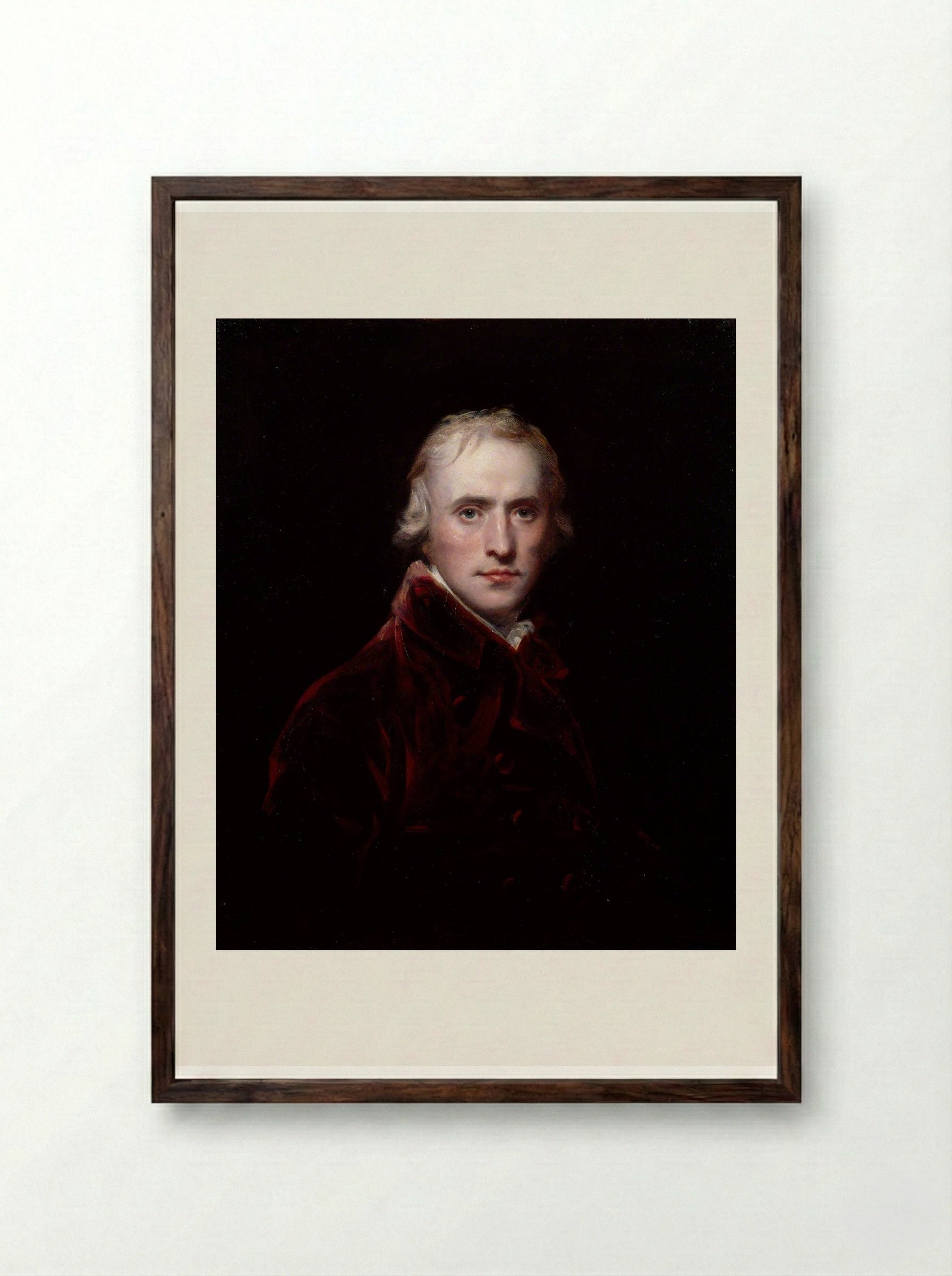 Self Portrait - John Hoppner - Framed Print Dark Wood