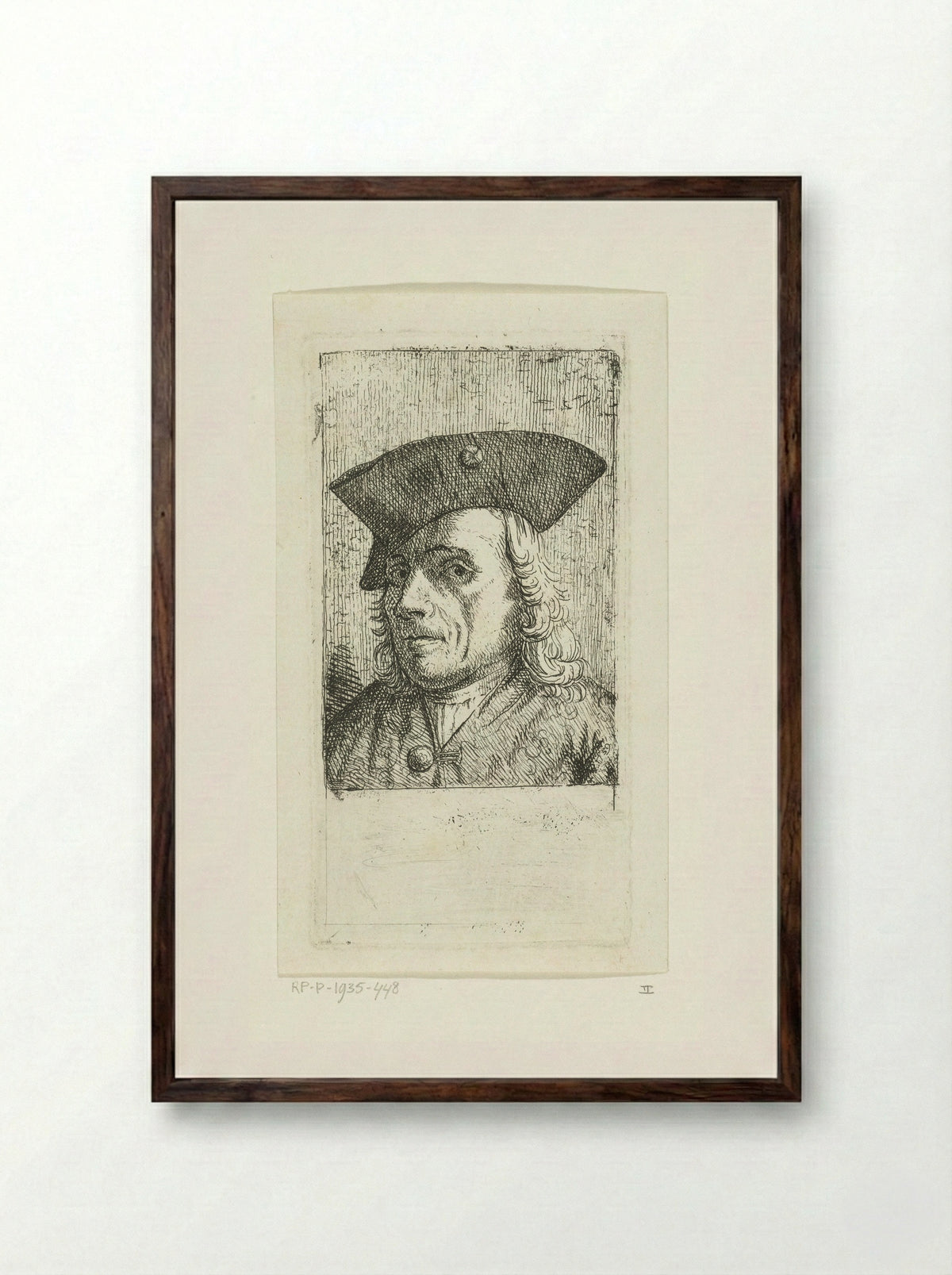 Self-Portrait - Cornelis van den Berg - Framed Print Dark Wood