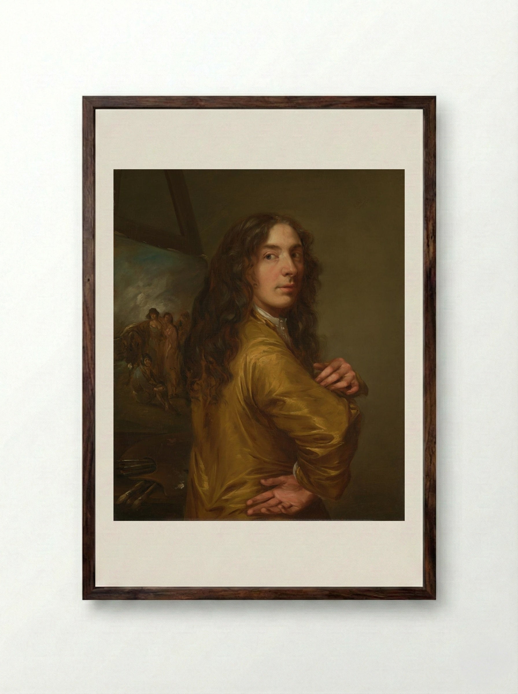 Self-Portrait - Thomas Barker - Framed Print Dark Wood
