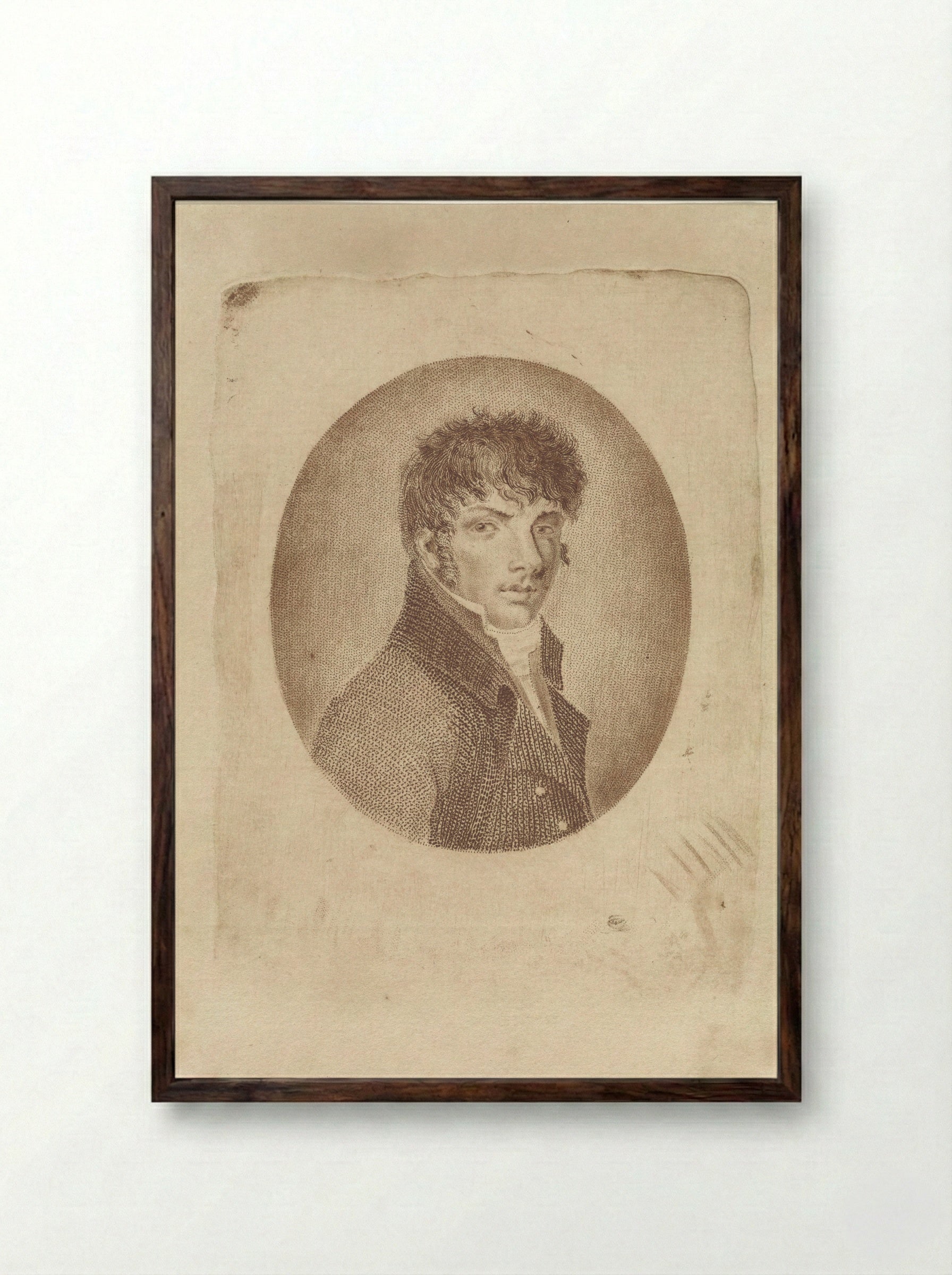 Self-Portrait - Dirk van der Toorn - Framed Print Dark Wood