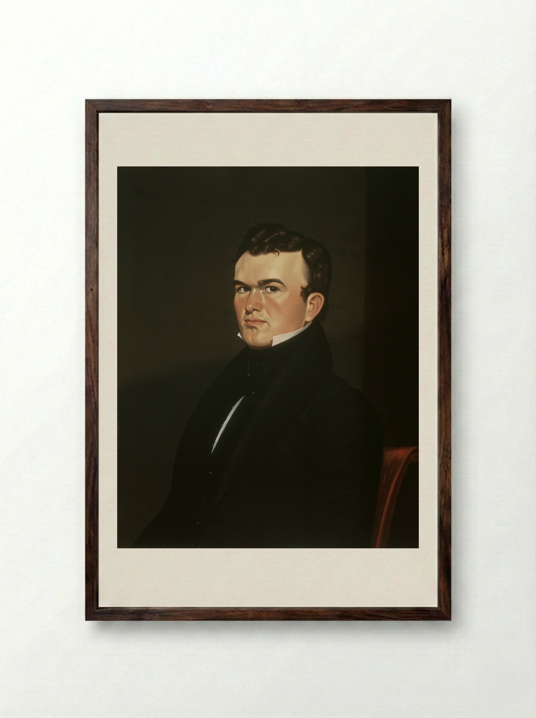 Self-Portrait - George Caleb Bingham - Framed Print Dark Wood