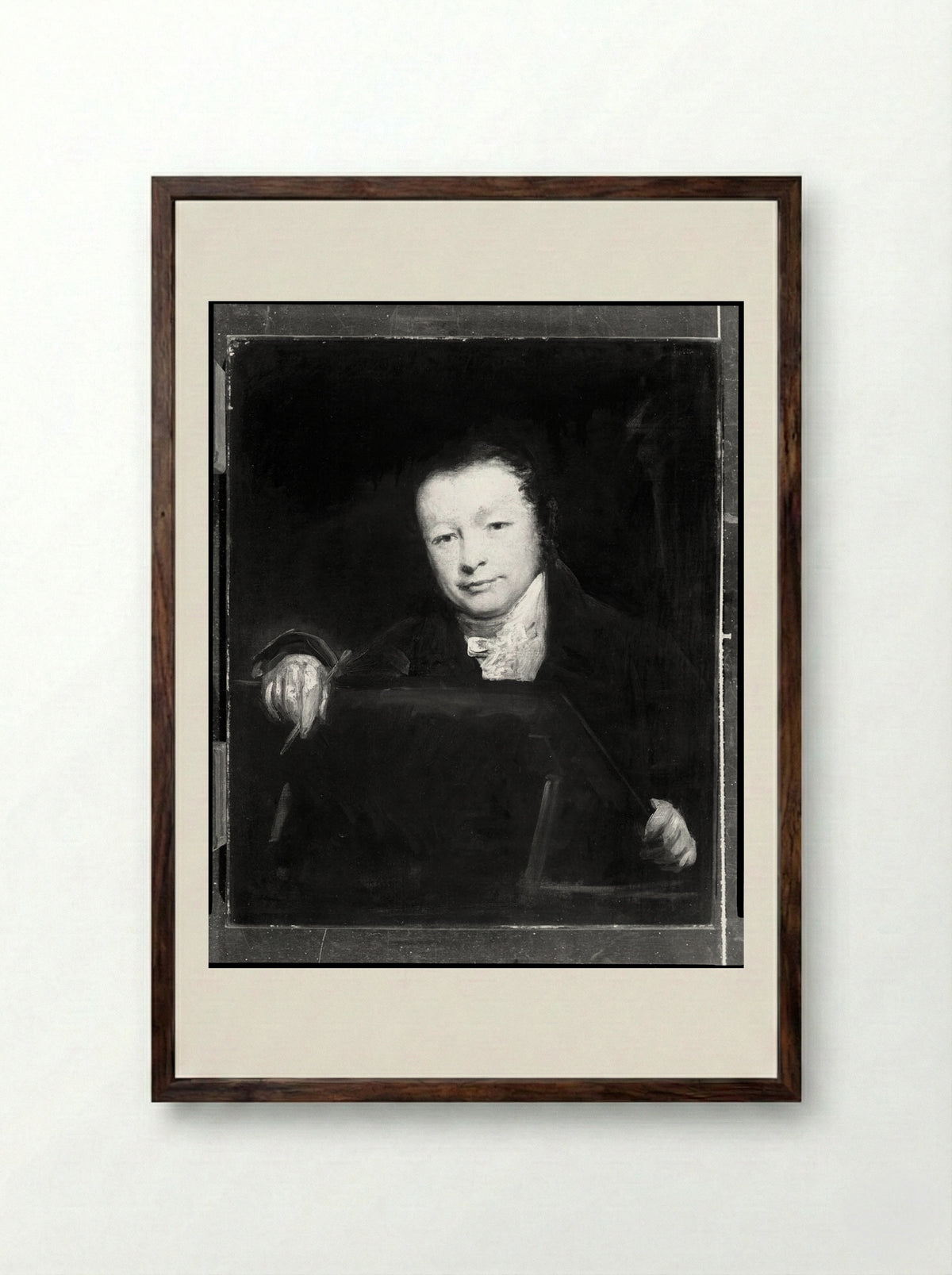 Self-Portrait - George Clint - Framed Print Dark Wood