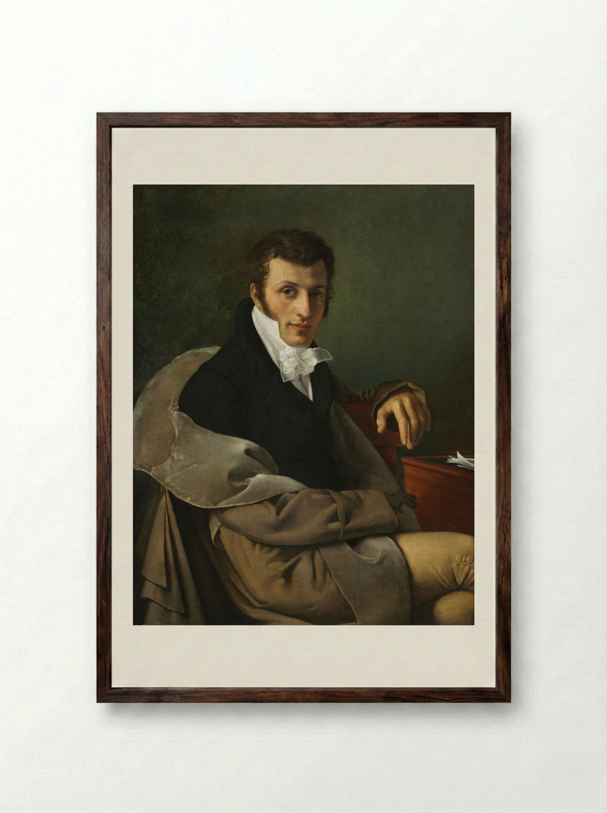 Self-Portrait - Joseph Paelinck - Framed Print Dark Wood