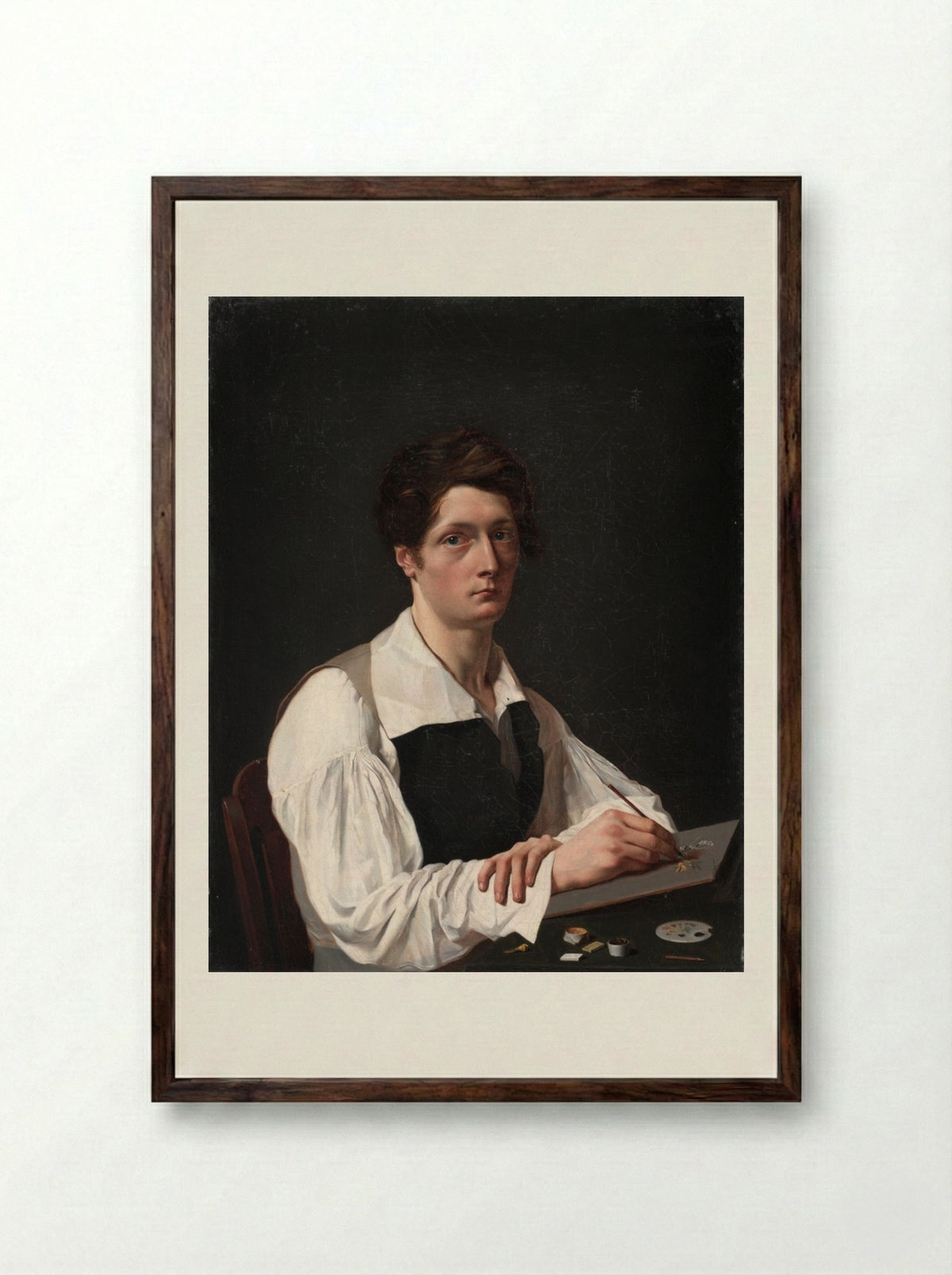Self-Portrait - François LePage - Framed Print Dark Wood