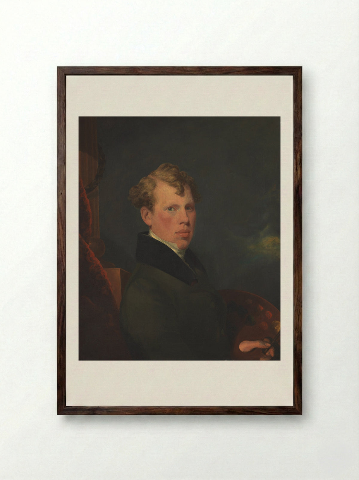 Self-Portrait - George Chinnery - Framed Print Dark Wood