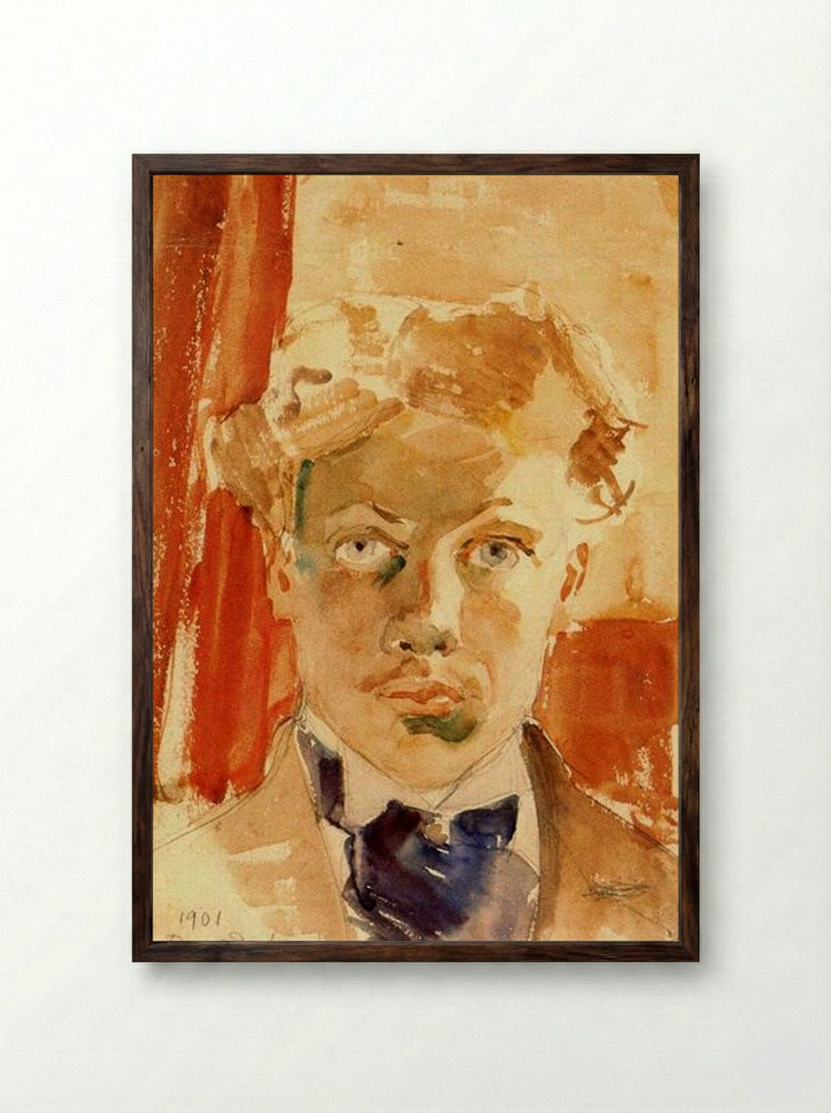 Self-Portrait - Raoul Dufy - Framed Print Dark Wood