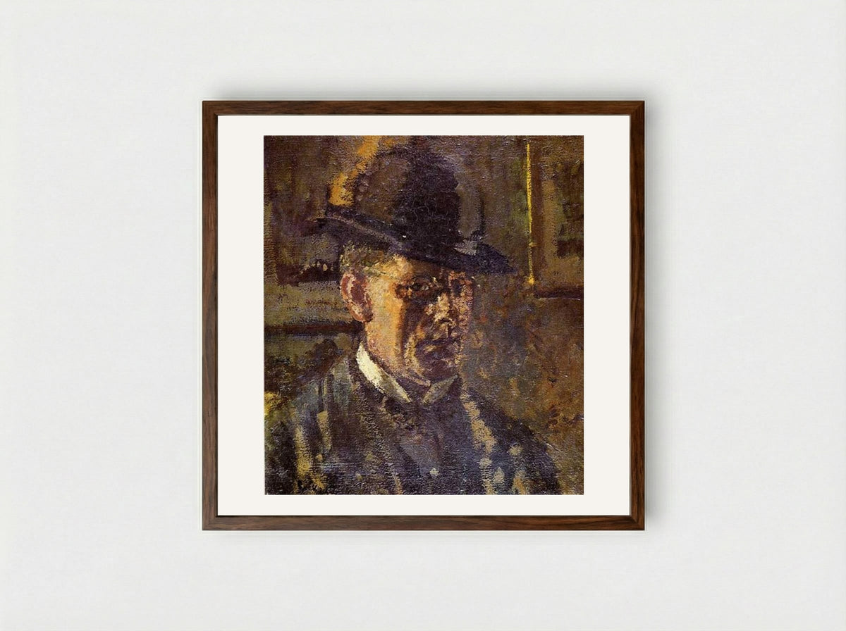 Self Portrait - Walter Sickert - Framed Print Dark Wood
