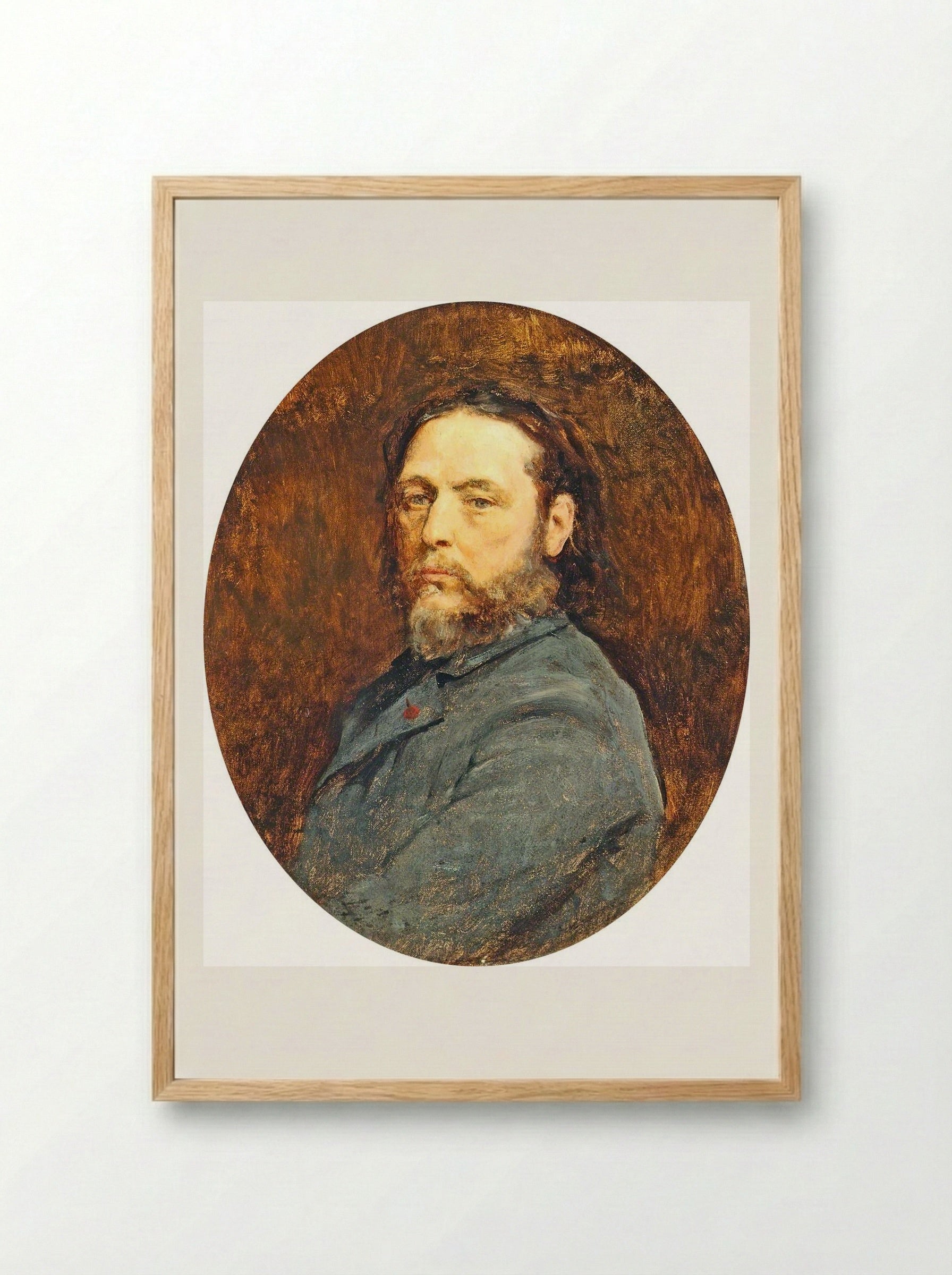 Self Portrait - Jules Breton - Framed Print Wood