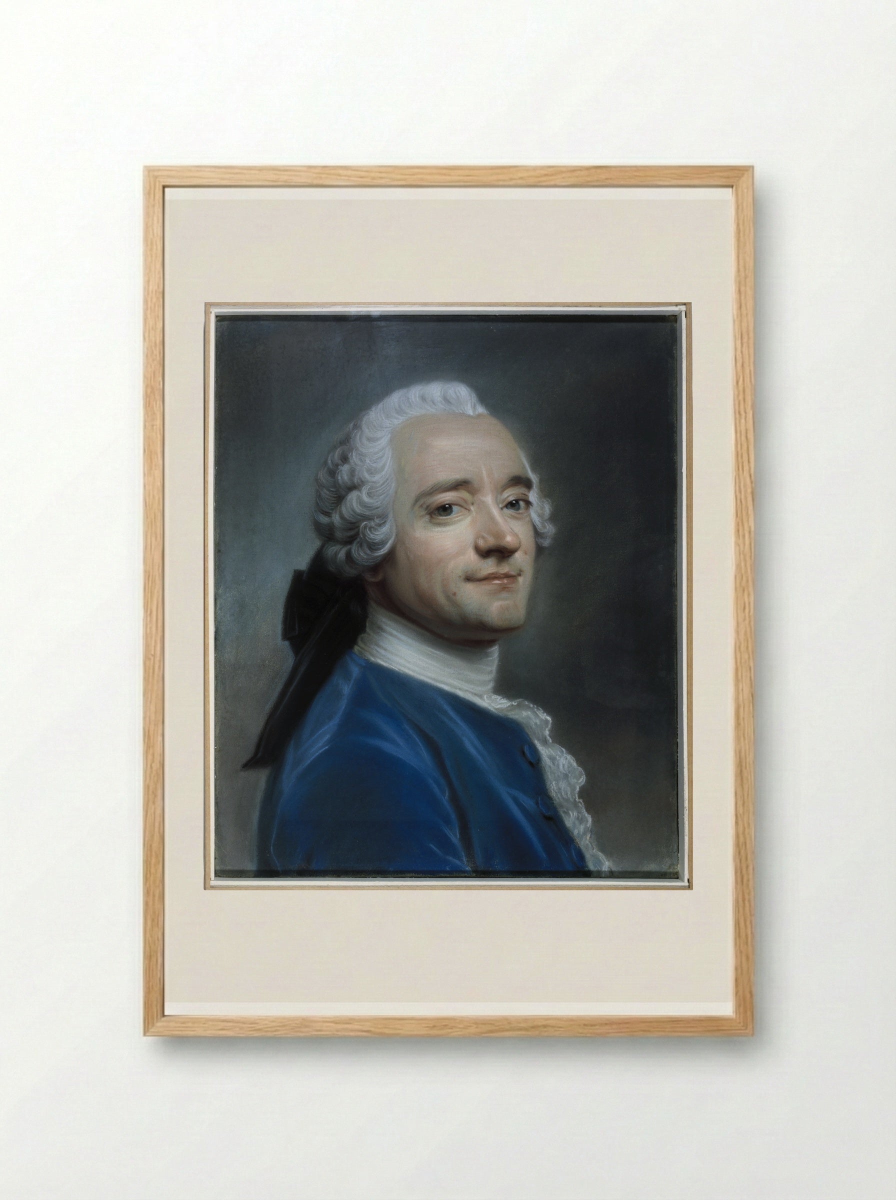 Self-Portrait - Maurice Quentin de La Tour - Framed Print Wood