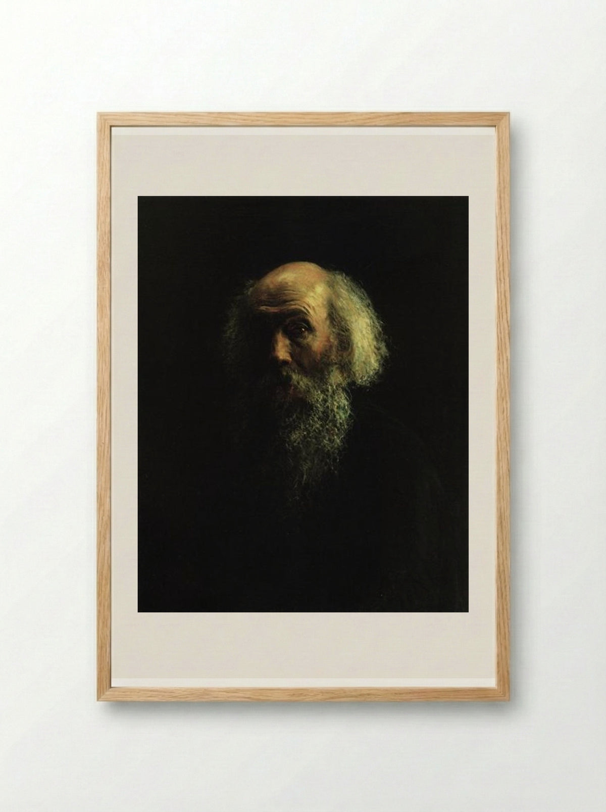 Self-Portrait - Nikolai Ge - Framed Print Wood