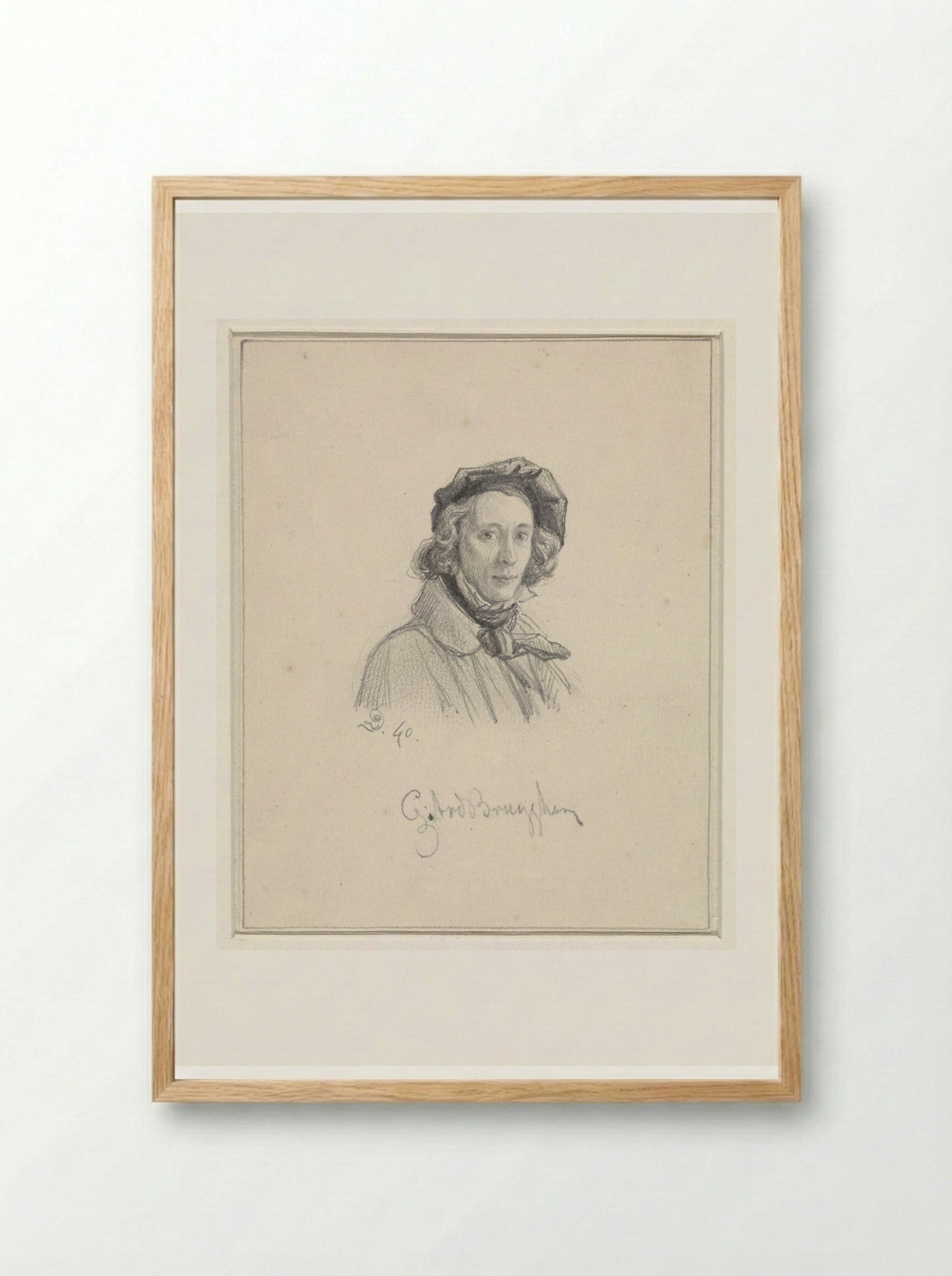 Self-Portrait - Guillaume Anne van der Brugghen - Framed Print Wood