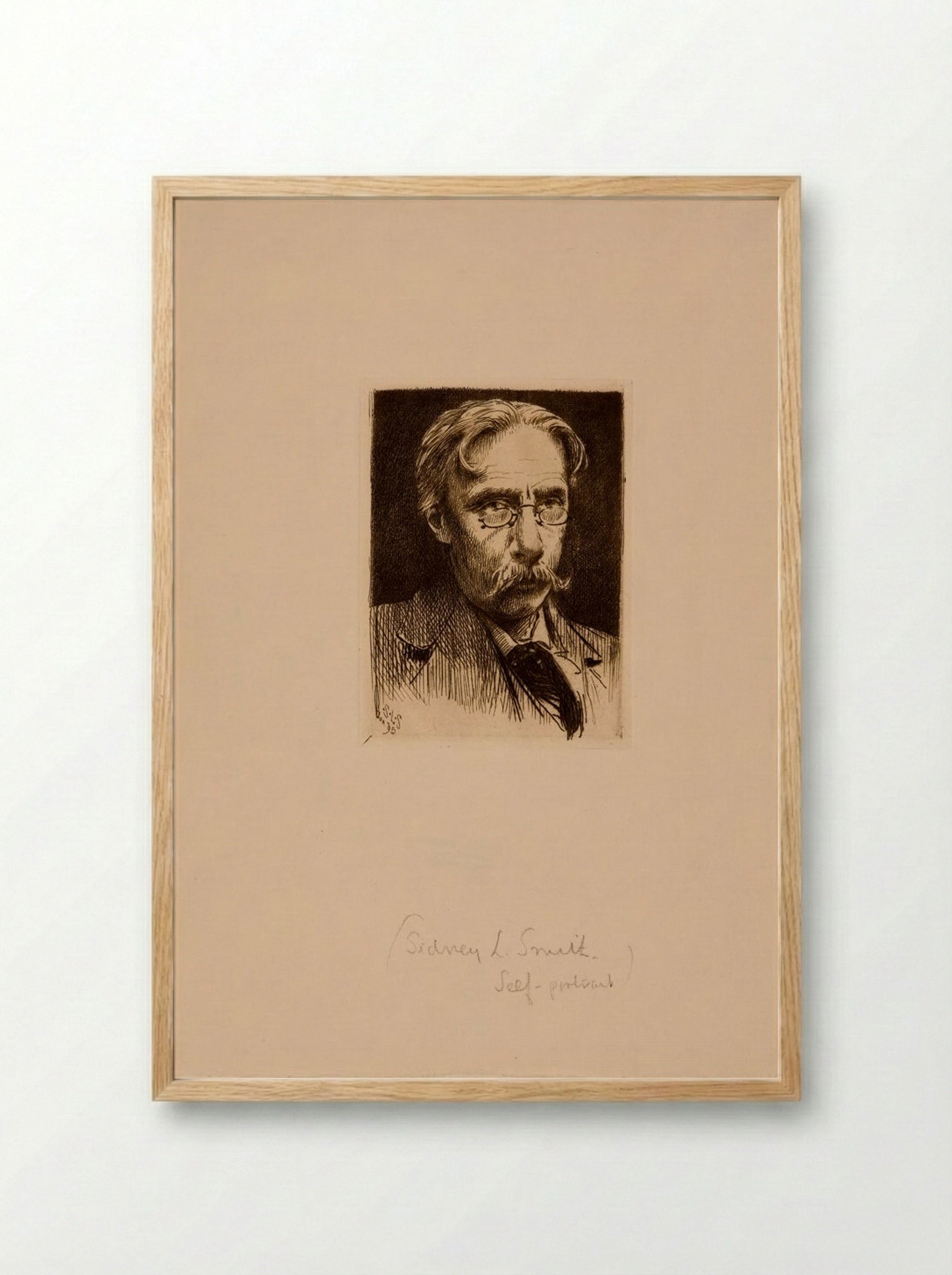Self-Portrait - Sidney L. Smith - Framed Print Wood