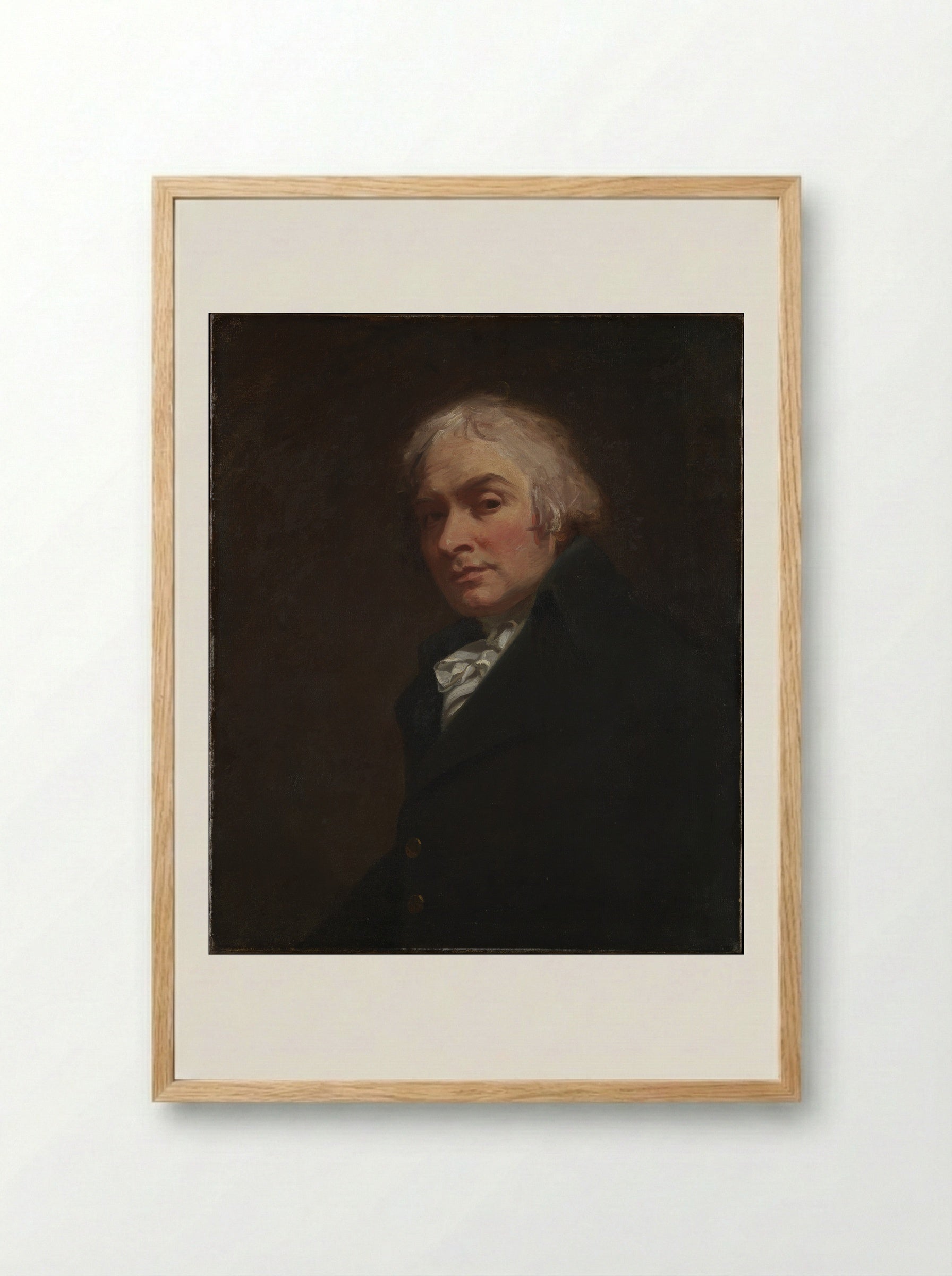 Self-Portrait - George Romney - Framed Print Wood